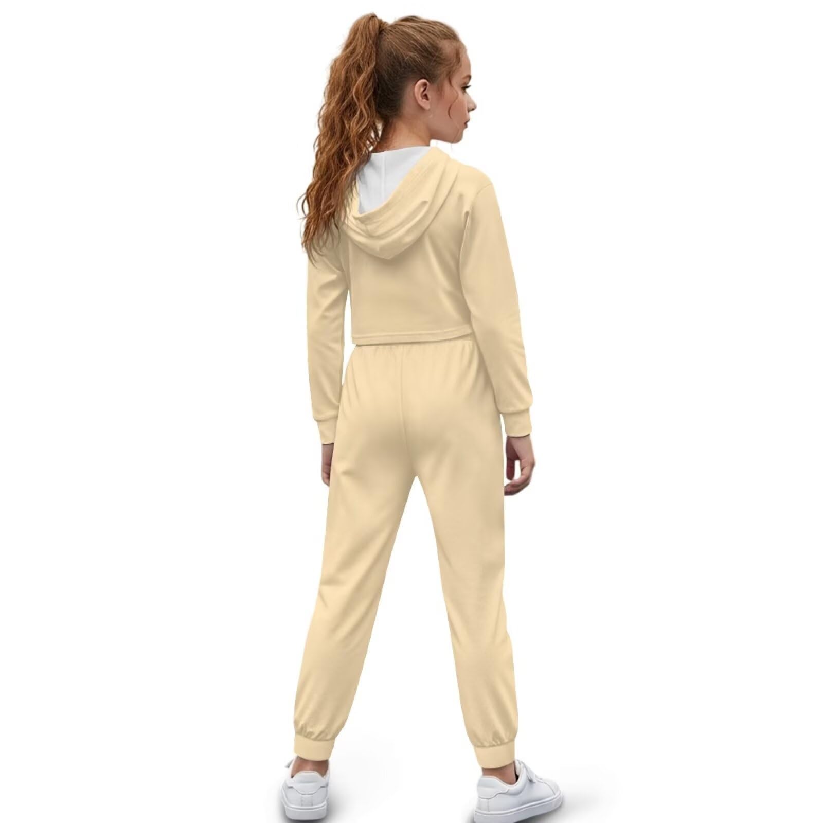Girls Animal Hoodie & Tapered Pants Set