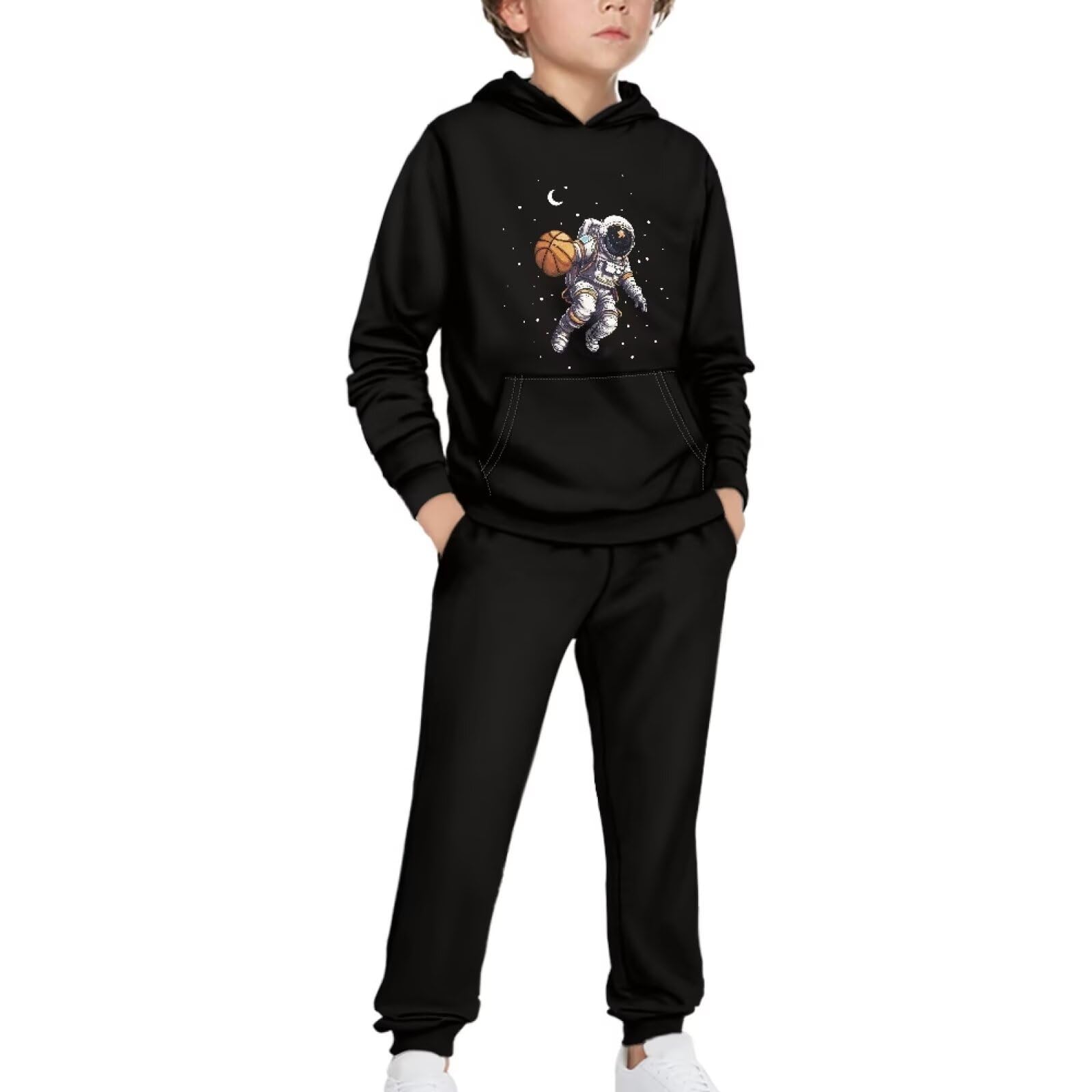 Boys Athletic Hoodie & Jogger Pants Set