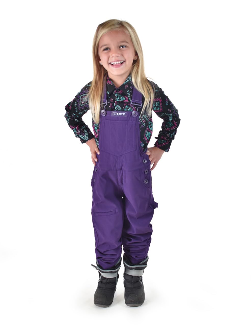 Cowgirl Tuff Girls' WHPH Bib Overall Tuck-In