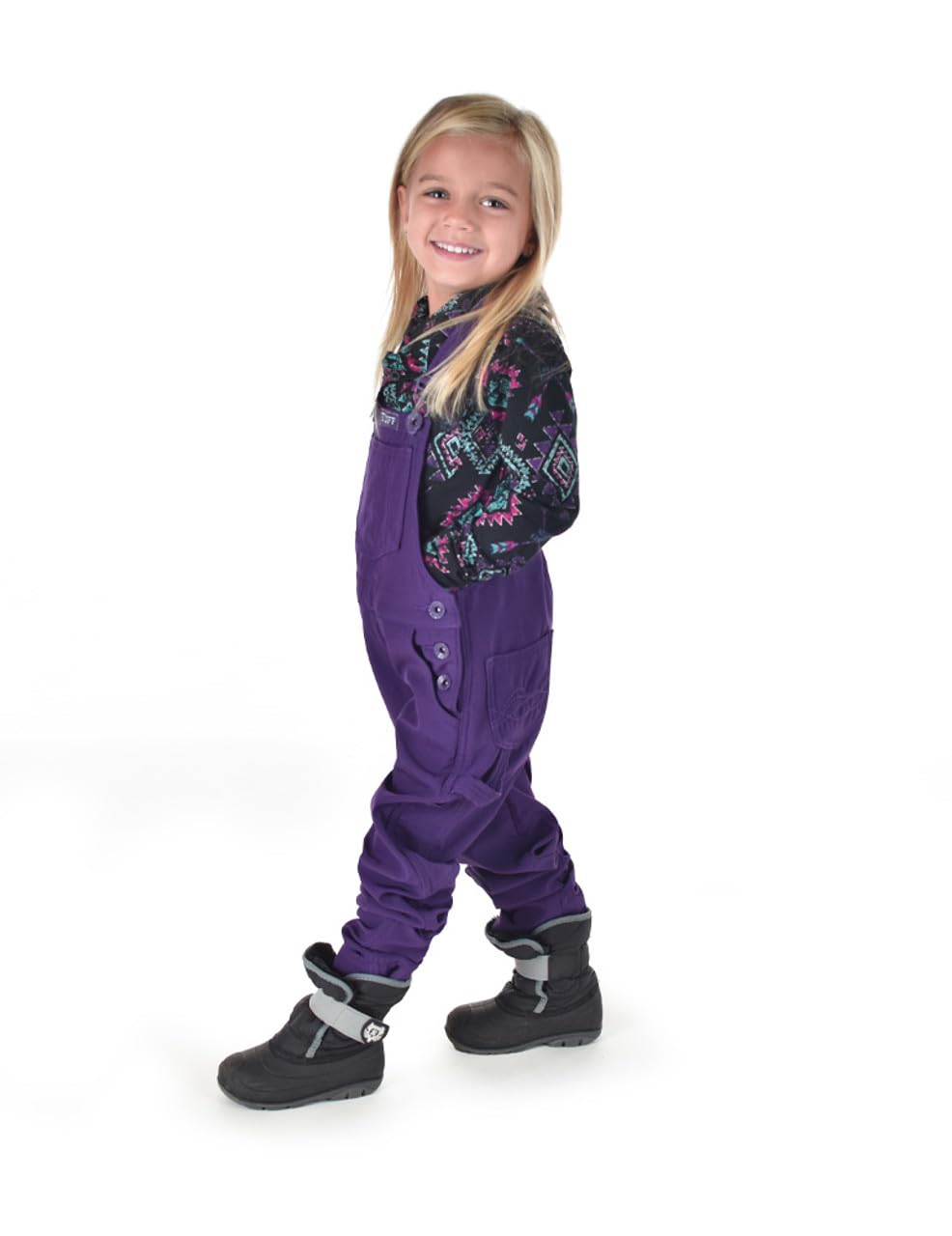 Cowgirl Tuff Girls' WHPH Bib Overall Tuck-In