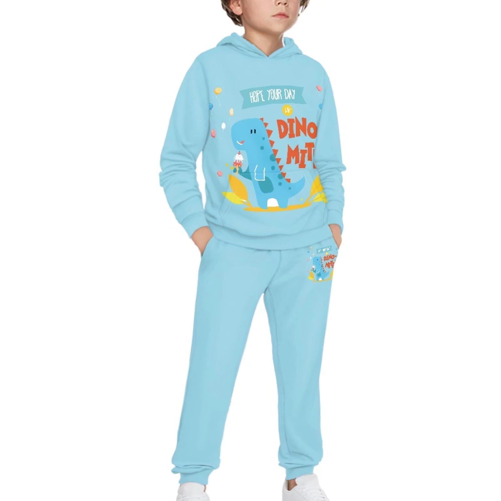 Boys Athletic Hoodie & Jogger Pants Set