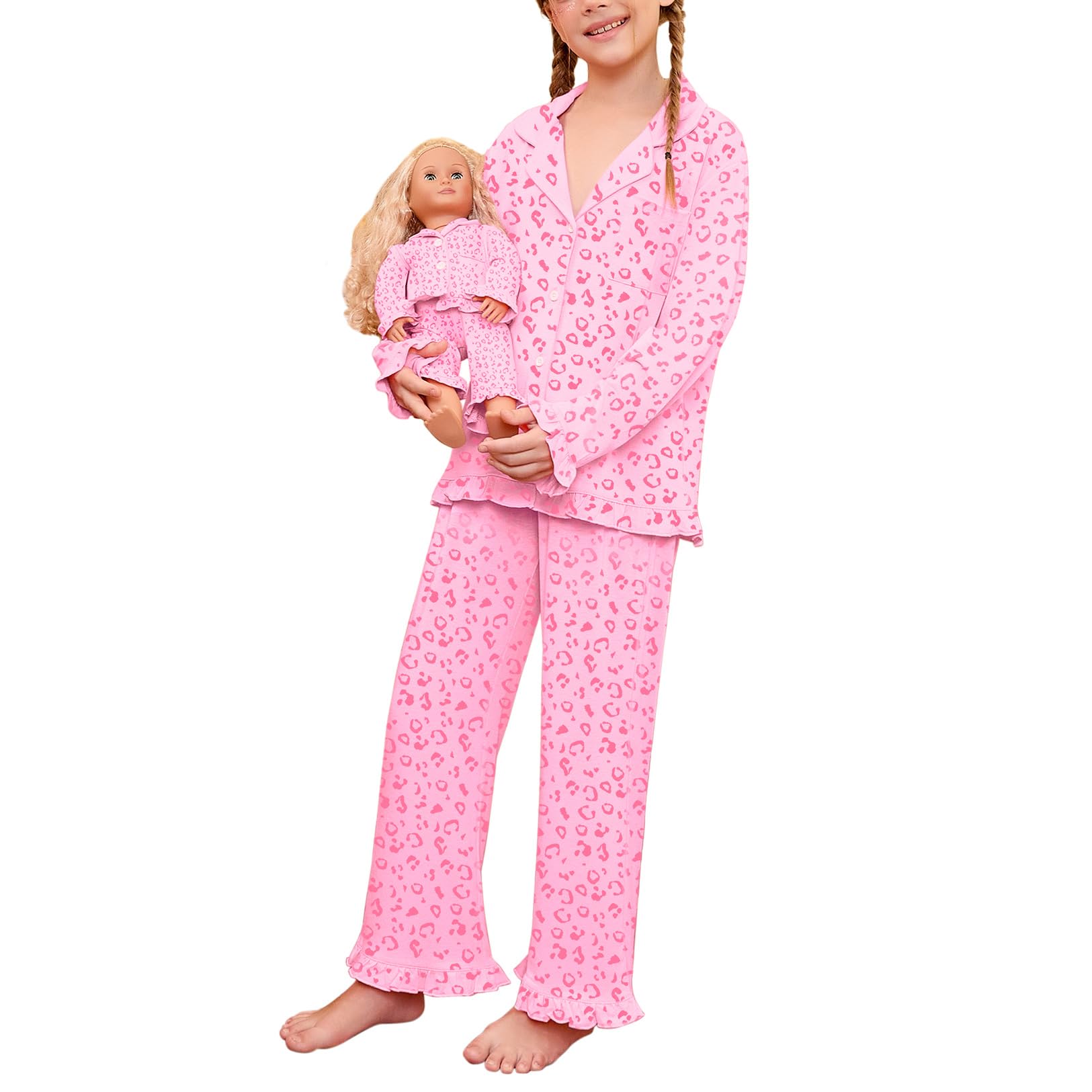 Girls Bamboo Viscose Short Sleeve Pajama Set