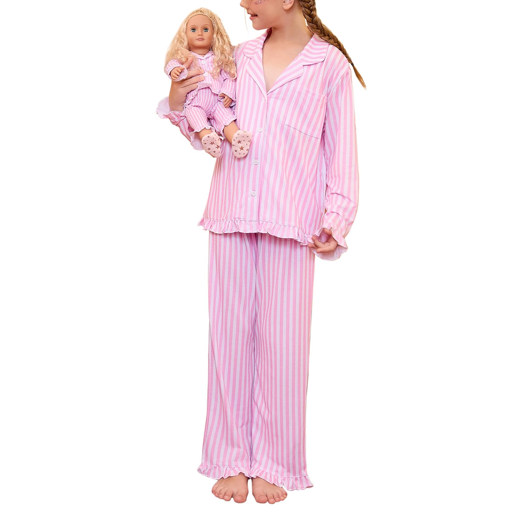 Girls Bamboo Viscose Short Sleeve Pajama Set
