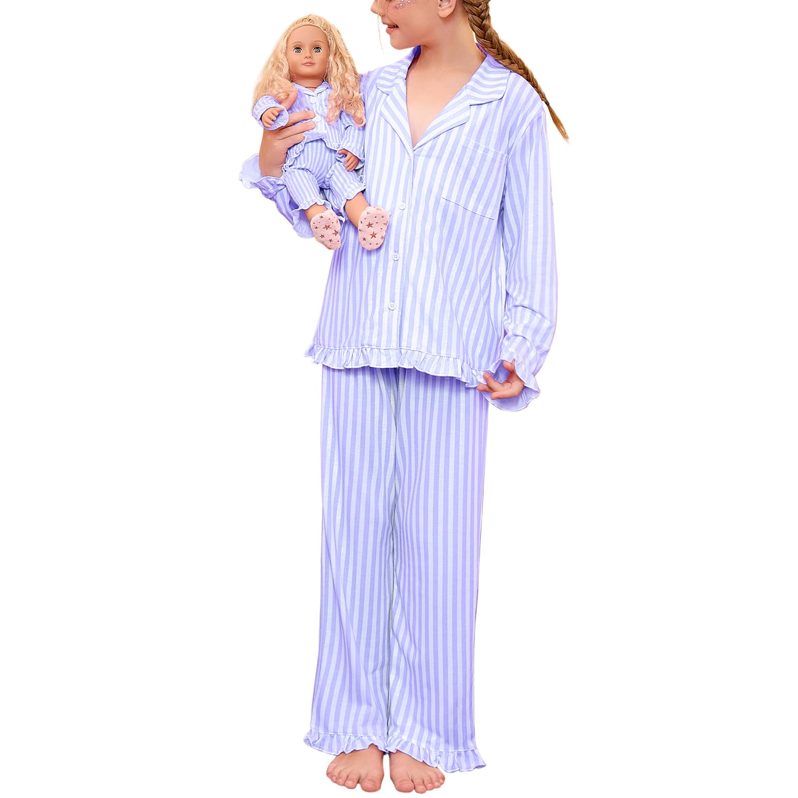 Girls Bamboo Viscose Short Sleeve Pajama Set