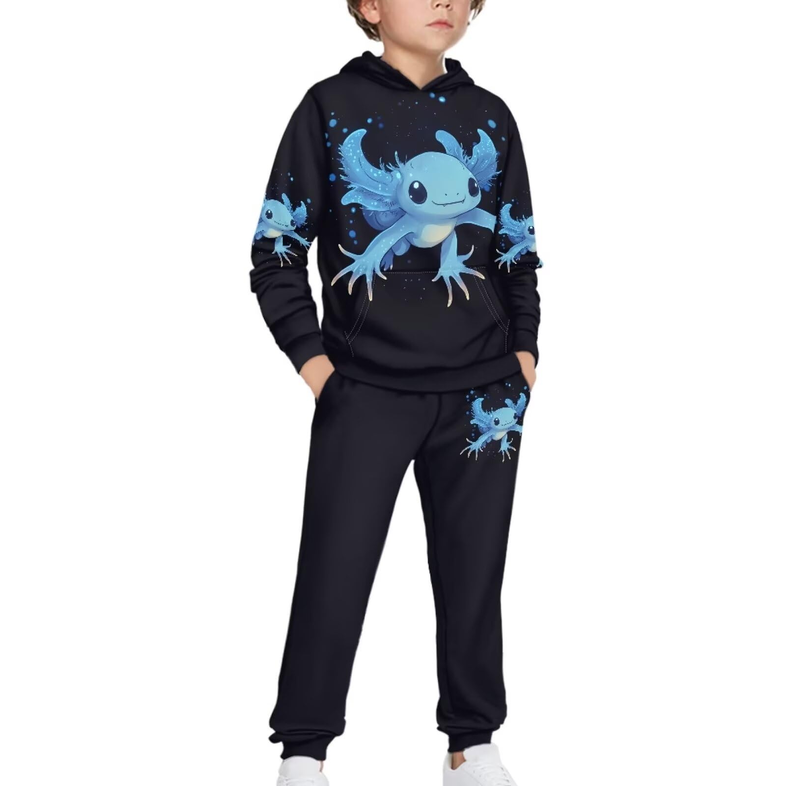 Boys Athletic Hoodie & Jogger Pants Set