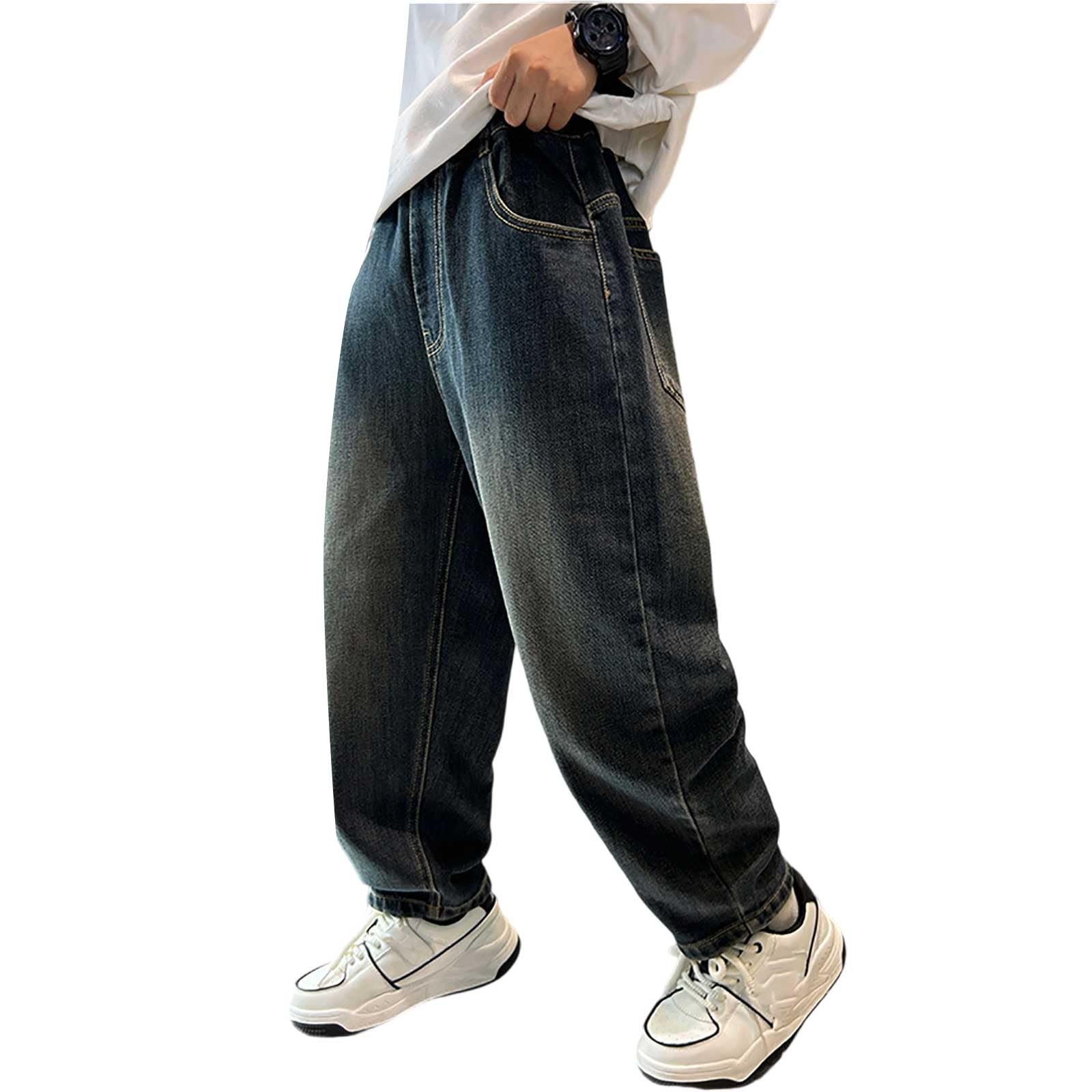 Boys Y2K Wide Leg Denim Jeans