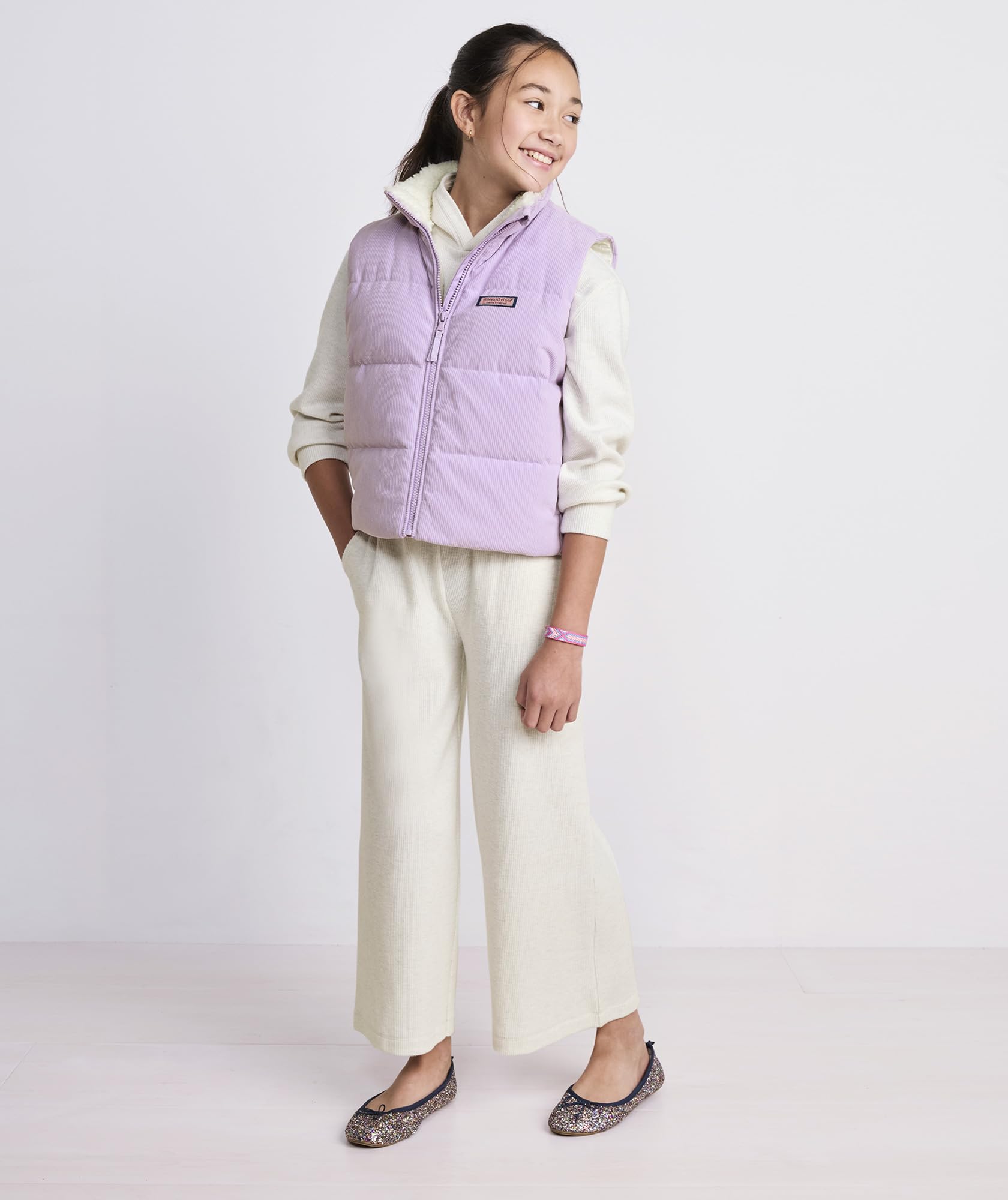 vineyard vines Girls' Girls' Corduroy Puffer Vest