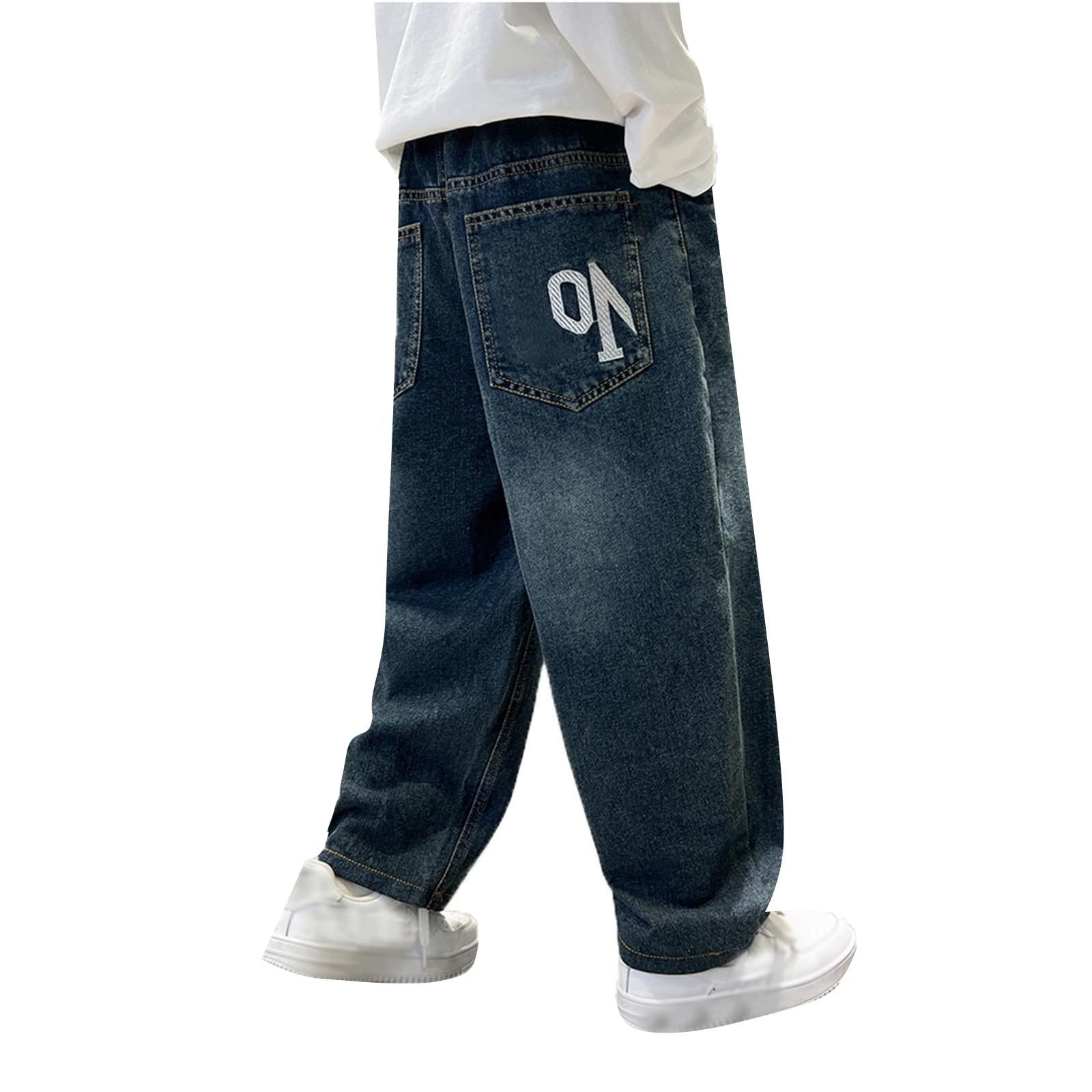 Boys Y2K Wide Leg Denim Jeans
