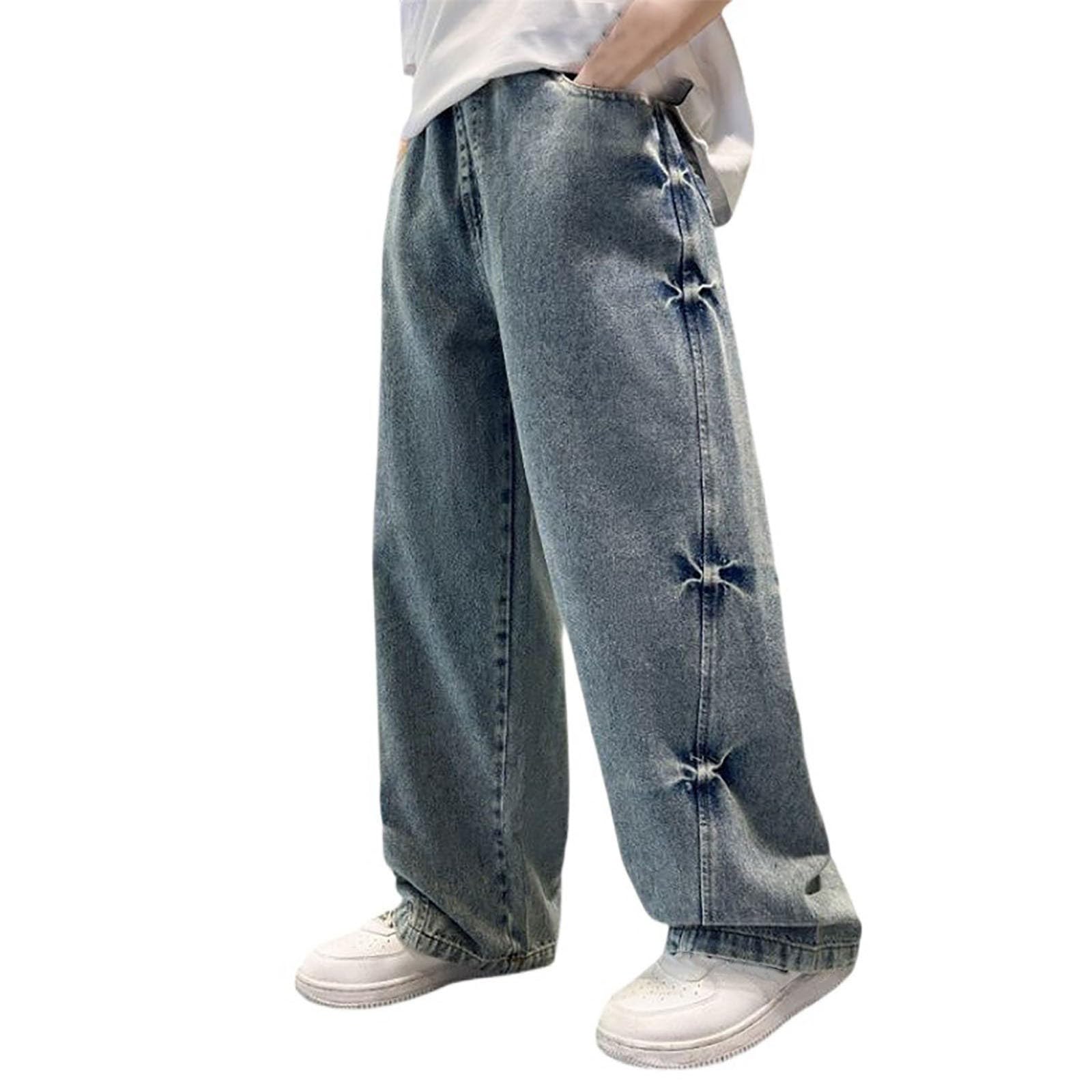Boys Y2K Wide Leg Denim Jeans