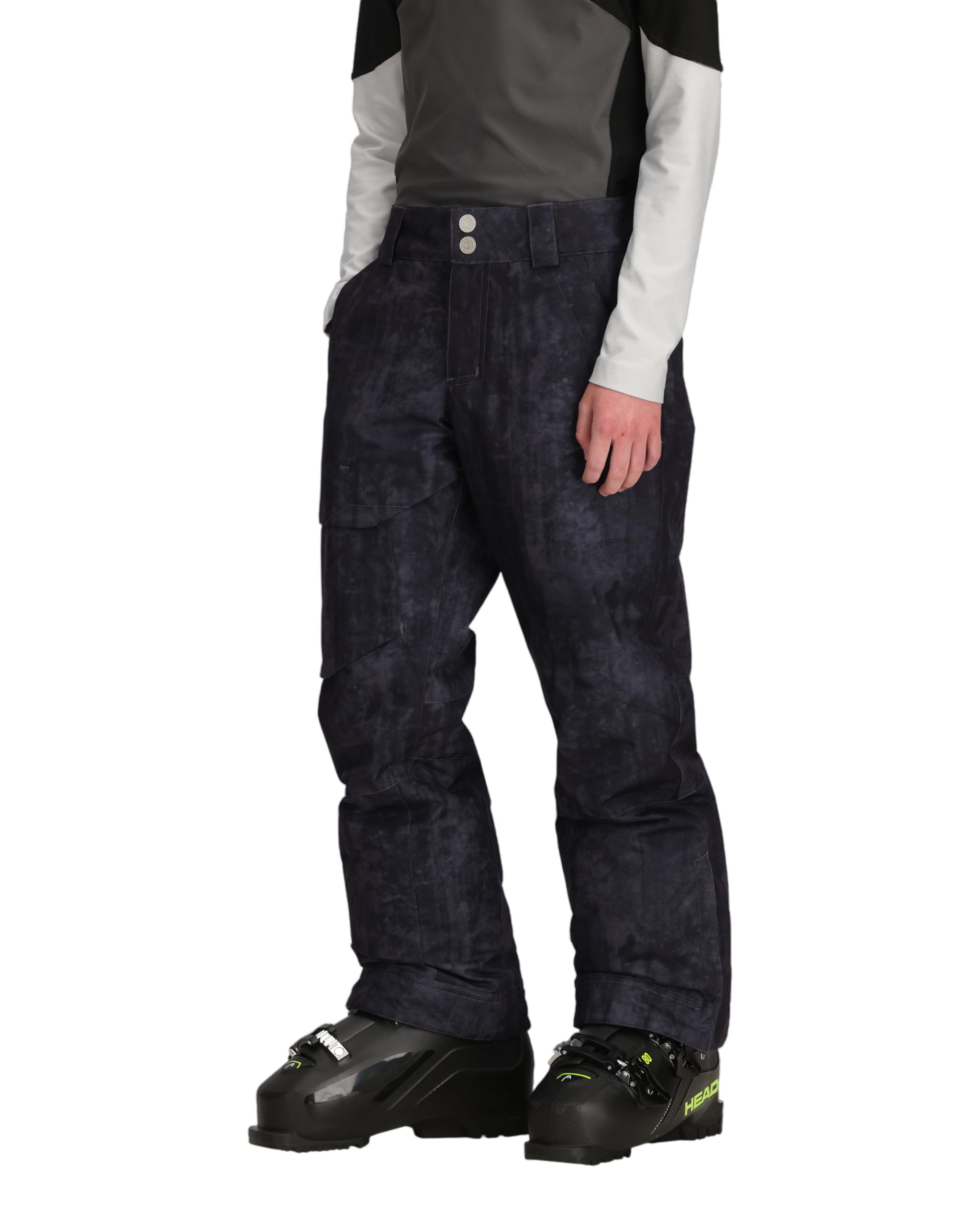 Boys Waterproof Insulated Print Snow Pants
