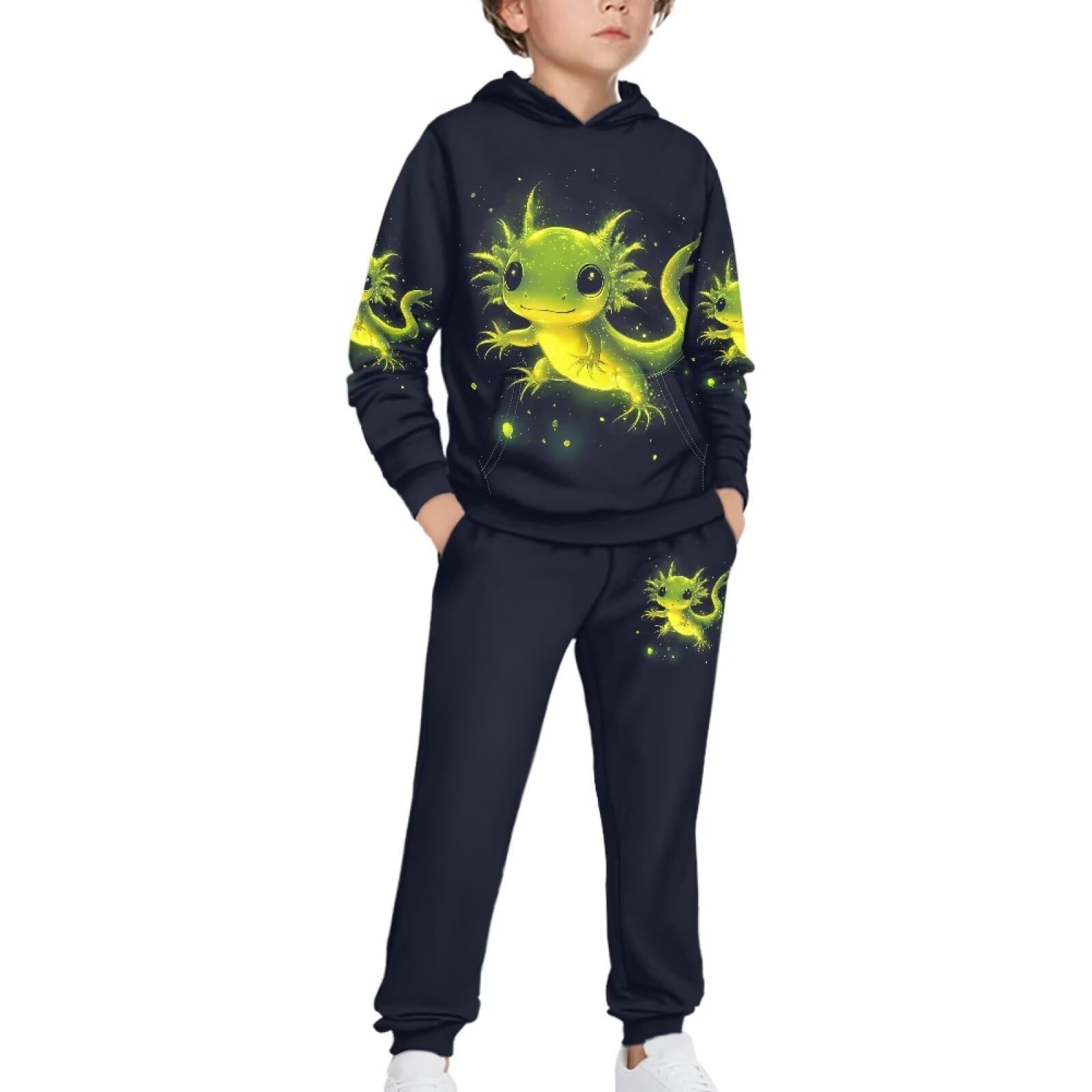 Boys Athletic Hoodie & Jogger Pants Set