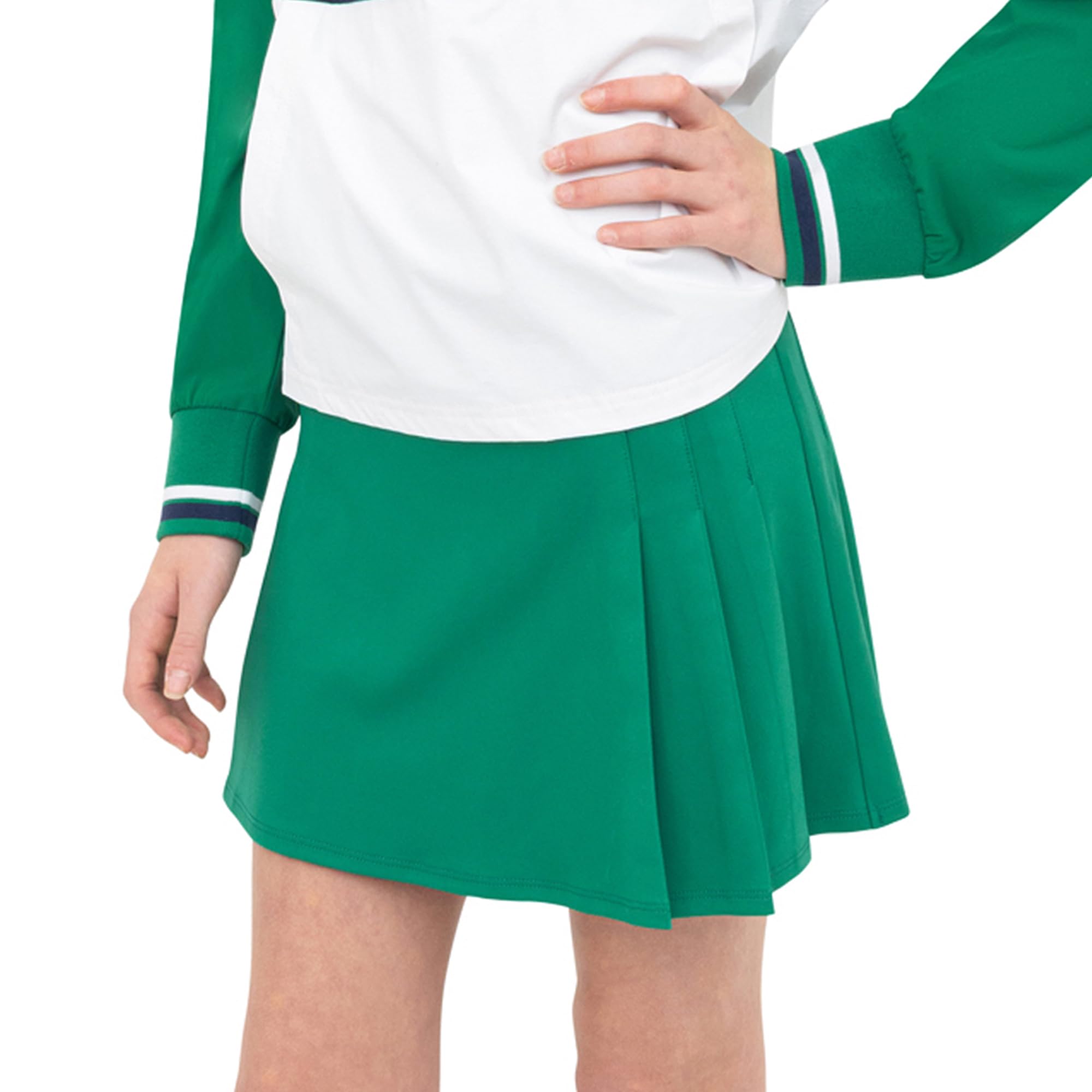 Girls Pleated Tennis Skort with Built-In Shorts