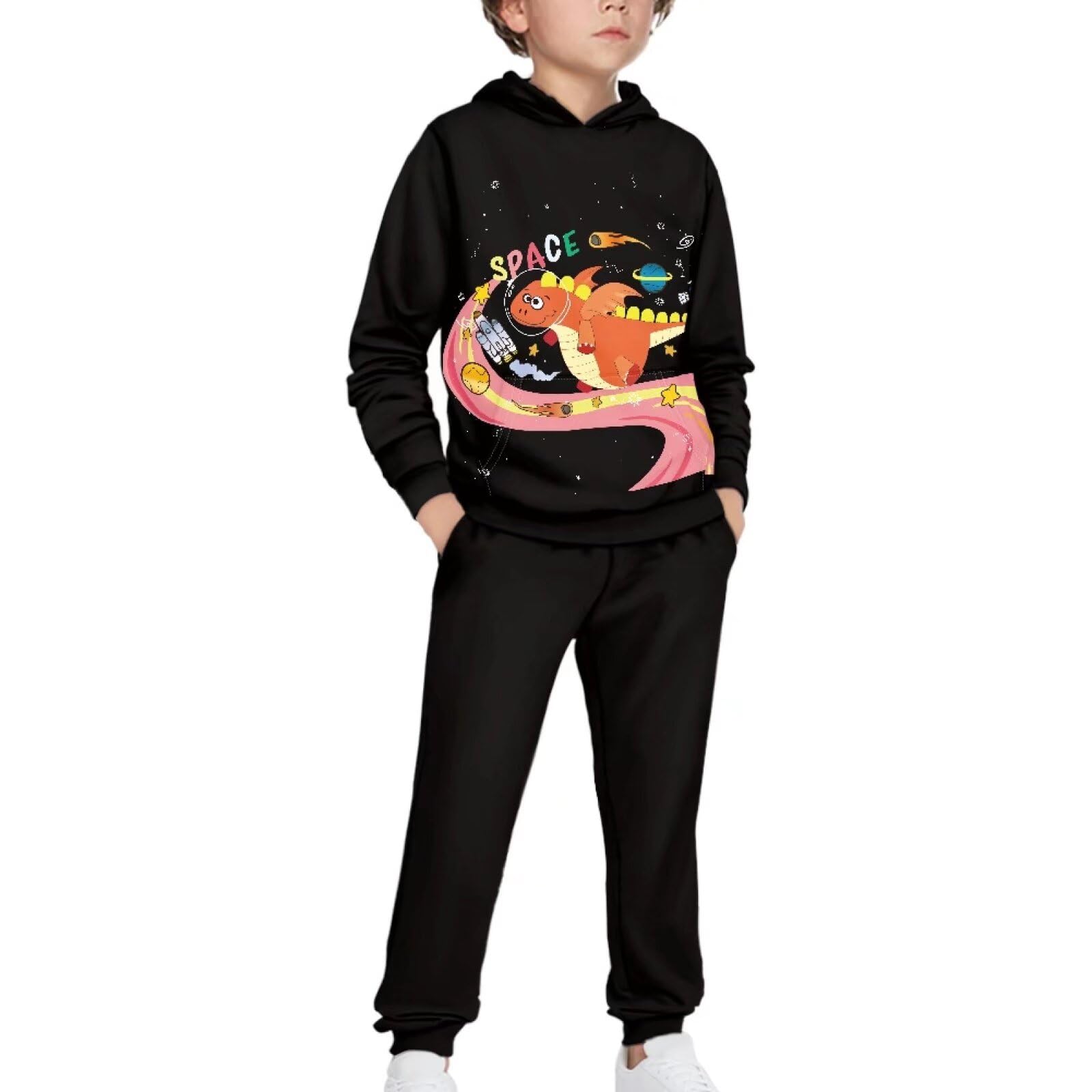 Boys Athletic Hoodie & Jogger Pants Set
