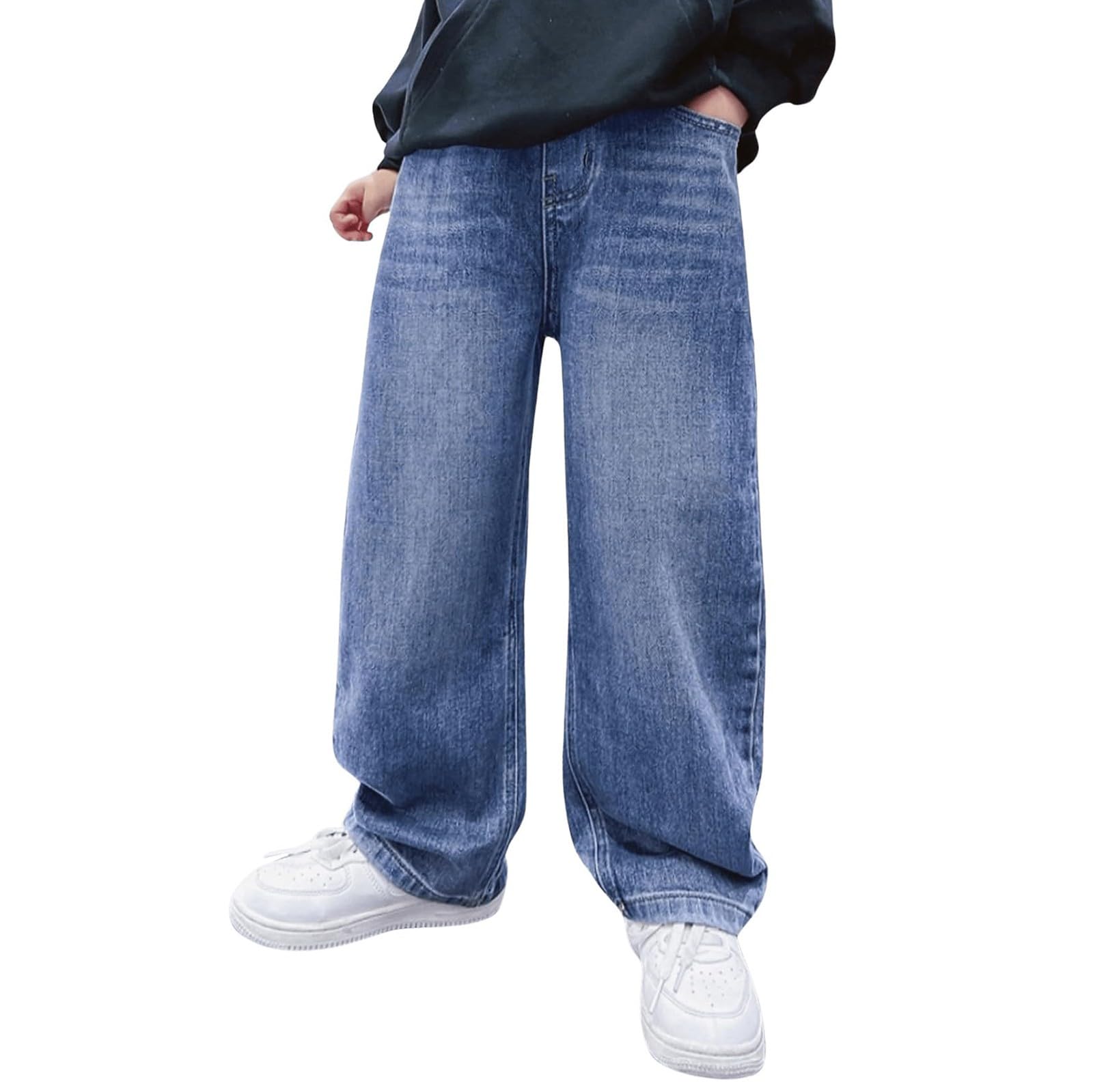Boys Y2K Wide Leg Denim Jeans