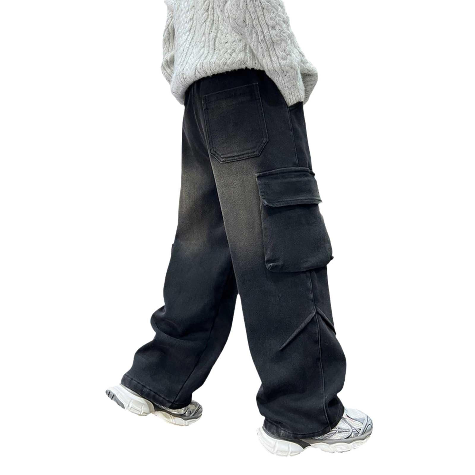 Boys Y2K Wide Leg Denim Jeans