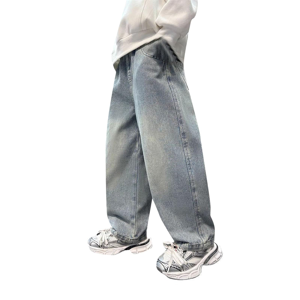 Boys Y2K Wide Leg Denim Jeans