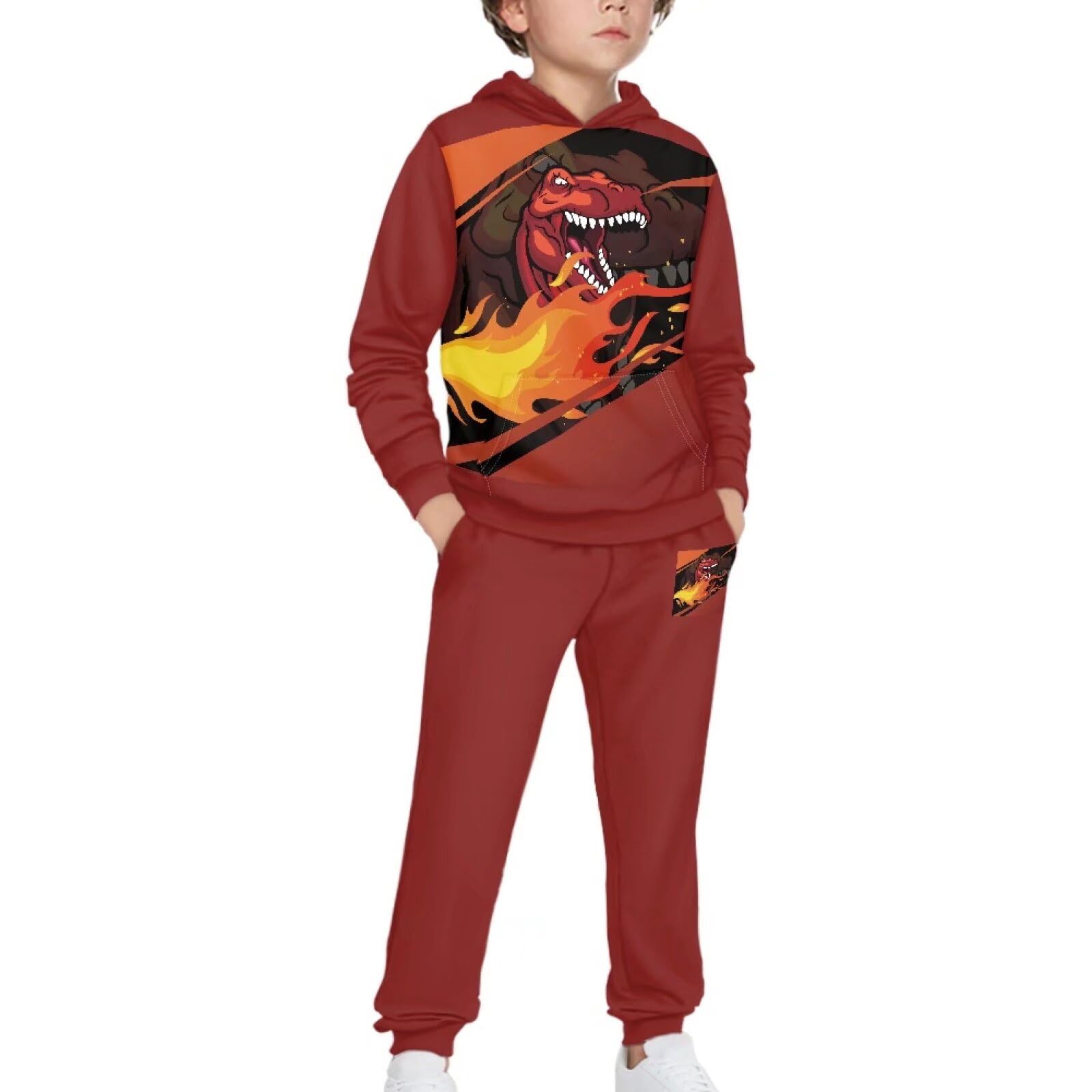 Boys Athletic Hoodie & Jogger Pants Set