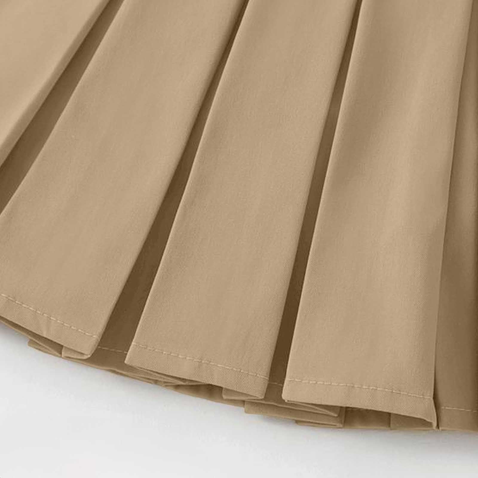 Girls Adjustable Waist Pleated Skort
