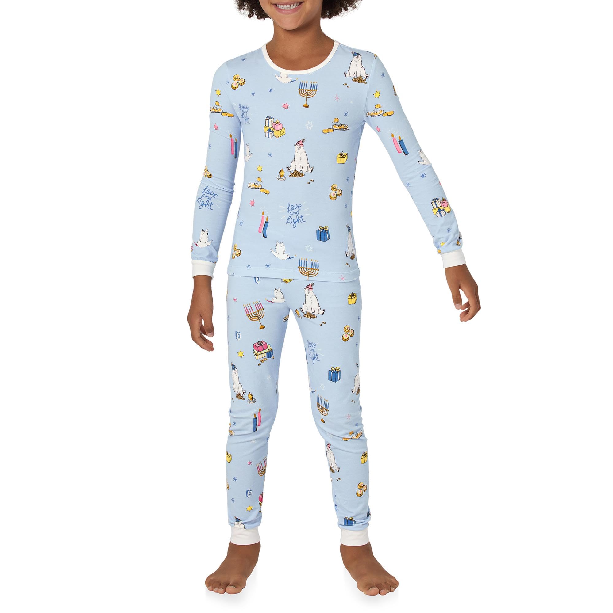 Kids Long Sleeve Stretch Jersey Pajama Set
