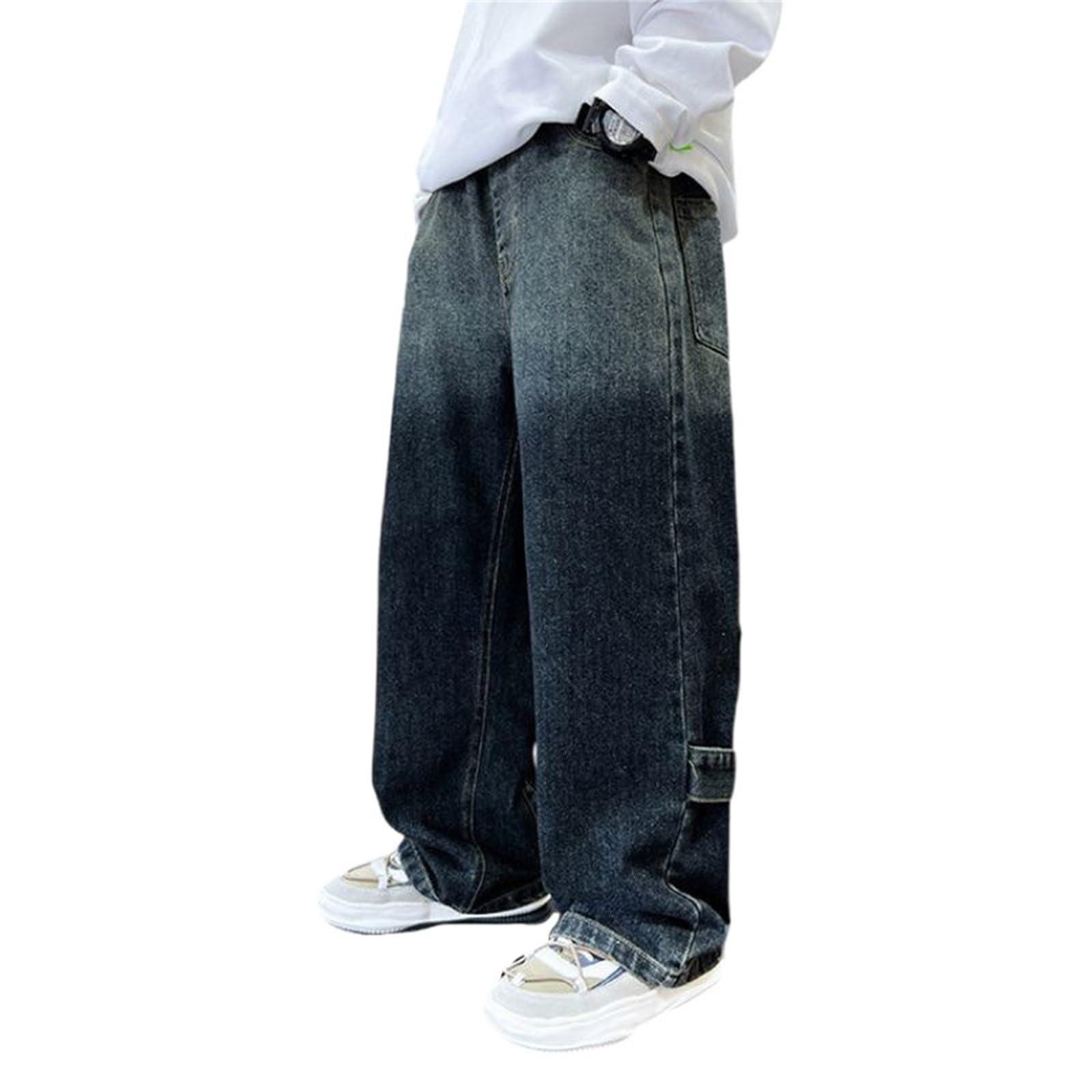 Boys Y2K Wide Leg Denim Jeans