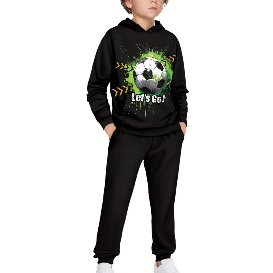 Boys Athletic Hoodie & Jogger Pants Set
