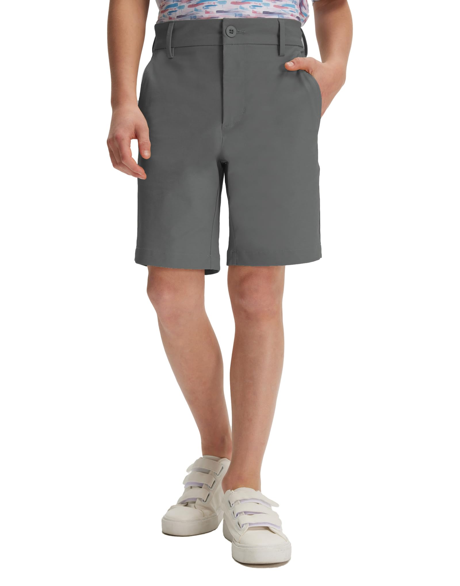 Boys 7-Inch Water-Resistant Stretch Golf Chino Shorts