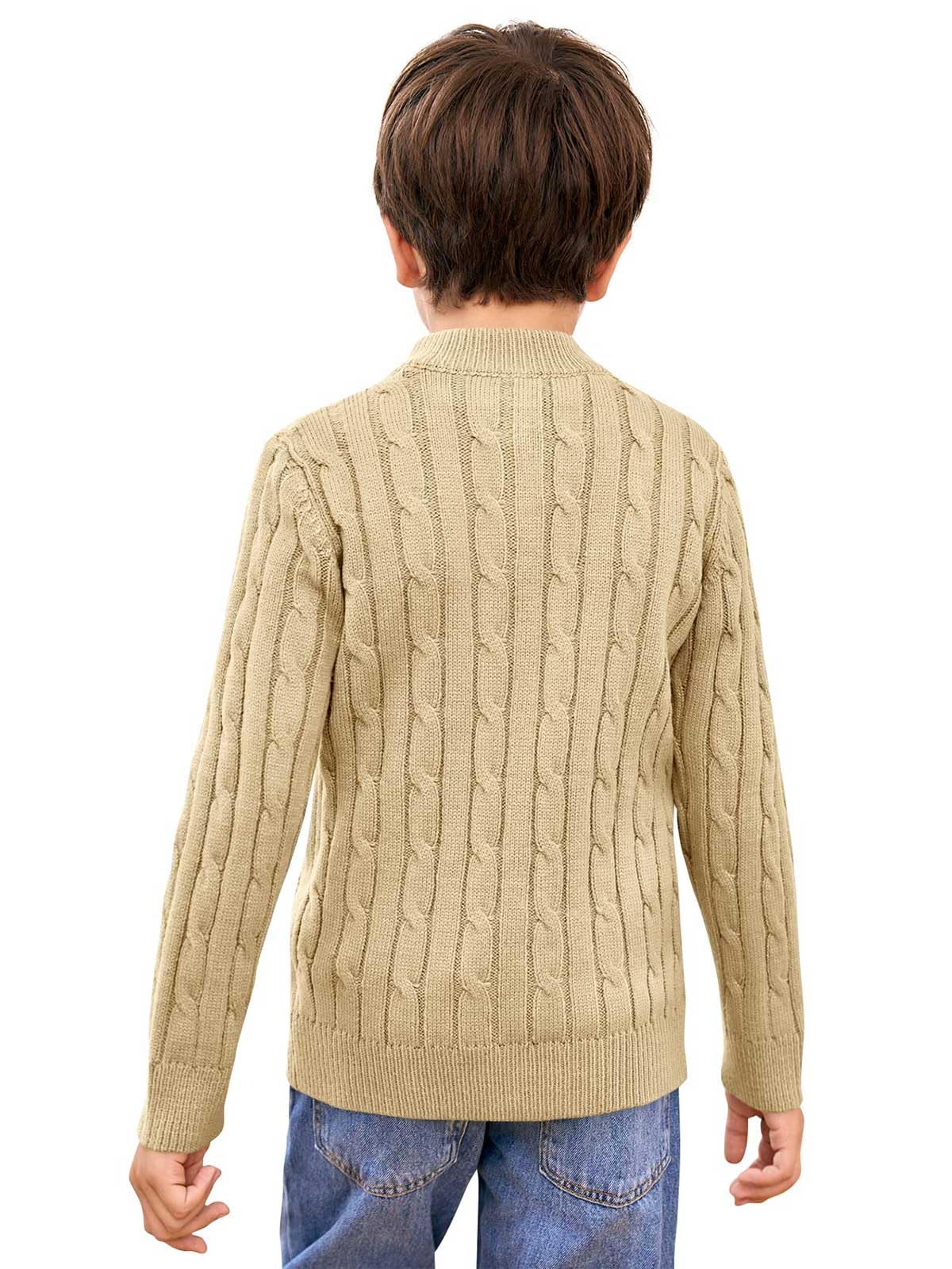 Toddler Cable Knit Quarter-Zip Sweater