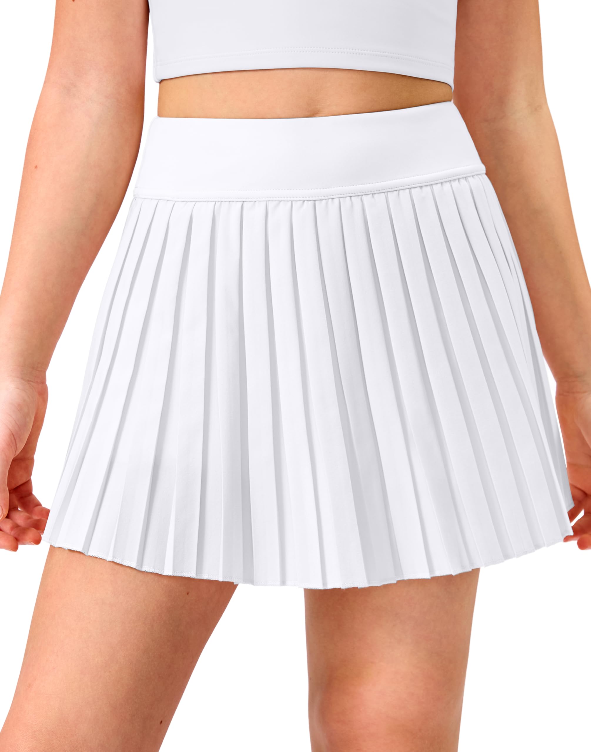 Girls Pleated Athletic Skort with Pockets