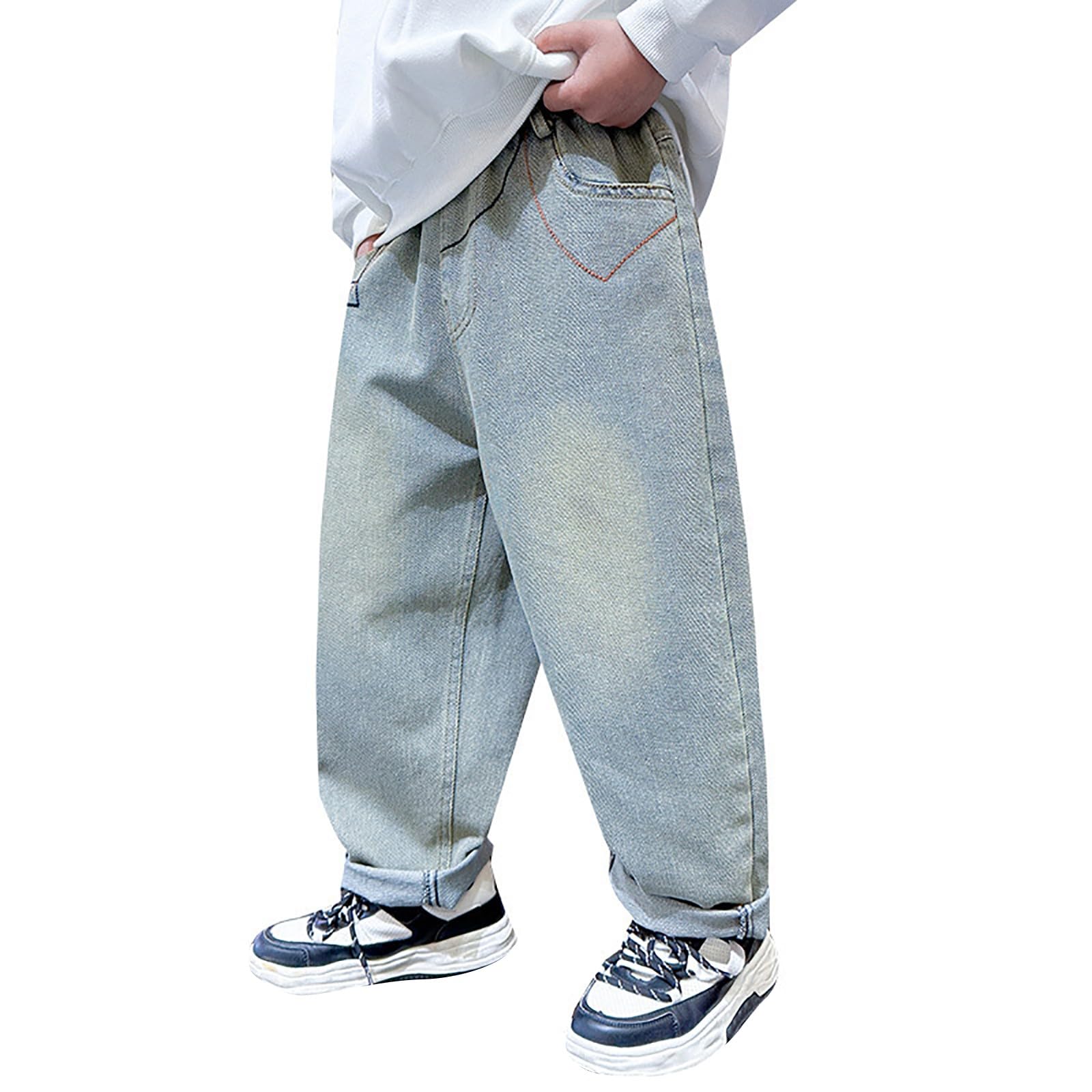 Boys Y2K Wide Leg Denim Jeans