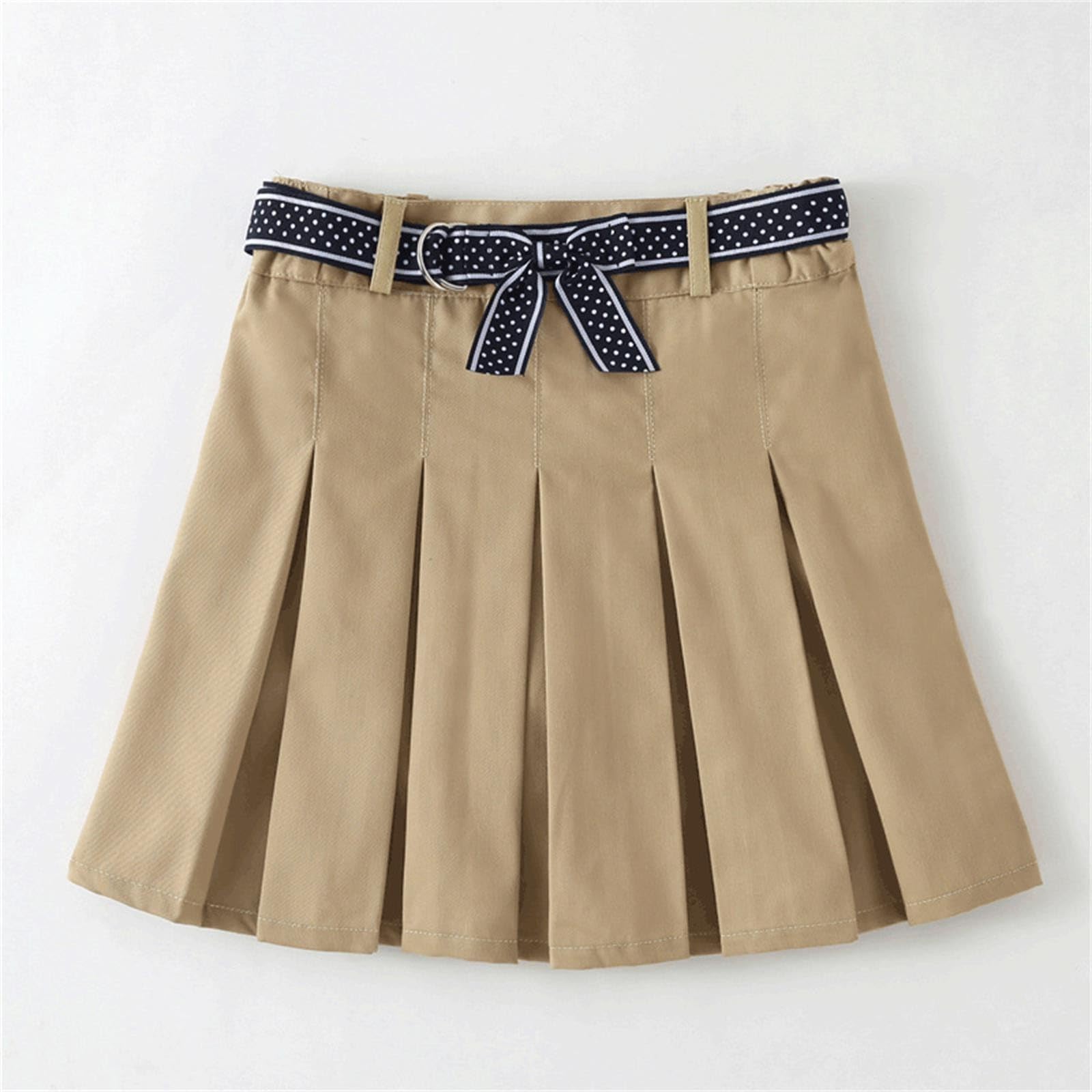 Girls Adjustable Waist Pleated Skort