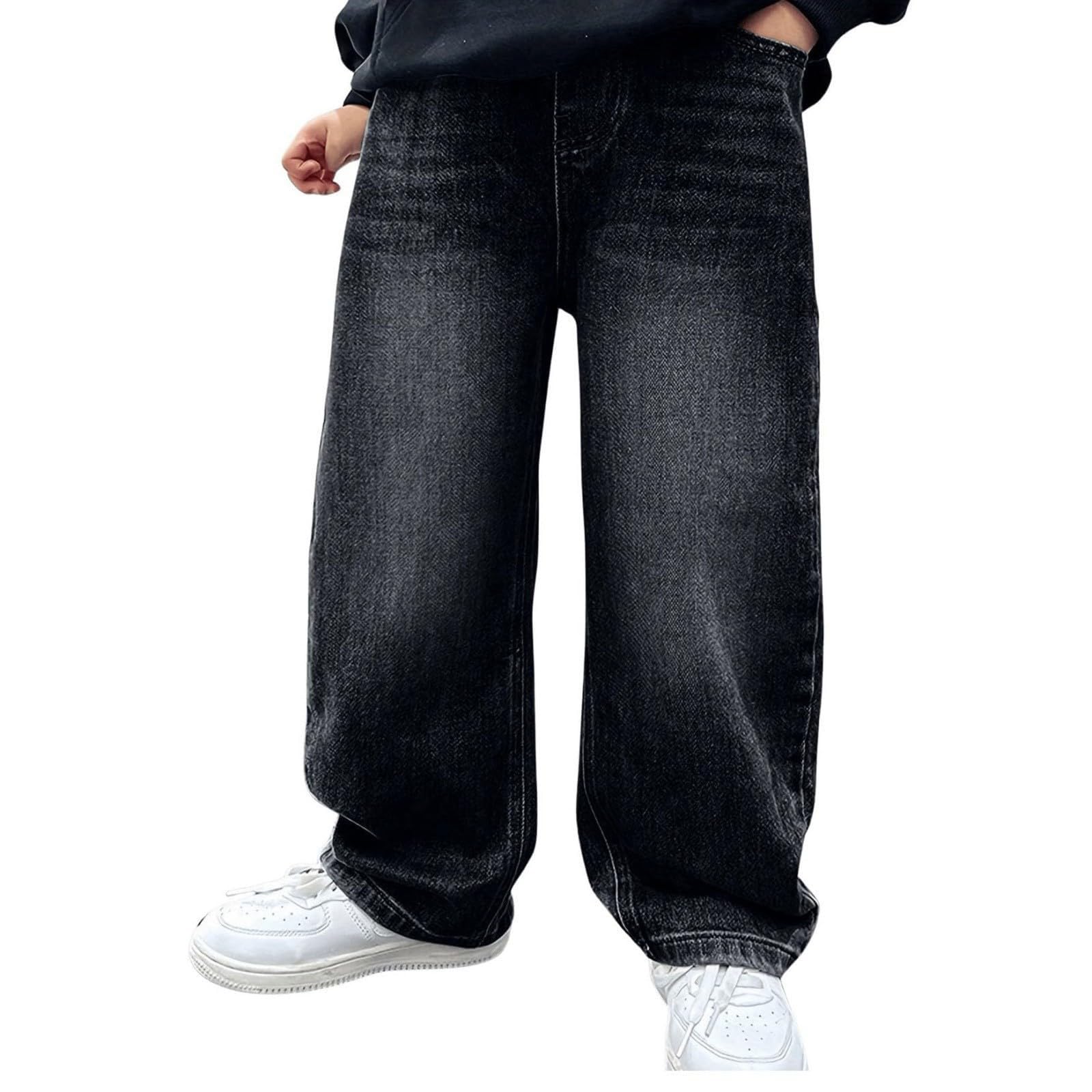 Boys Y2K Wide Leg Denim Jeans