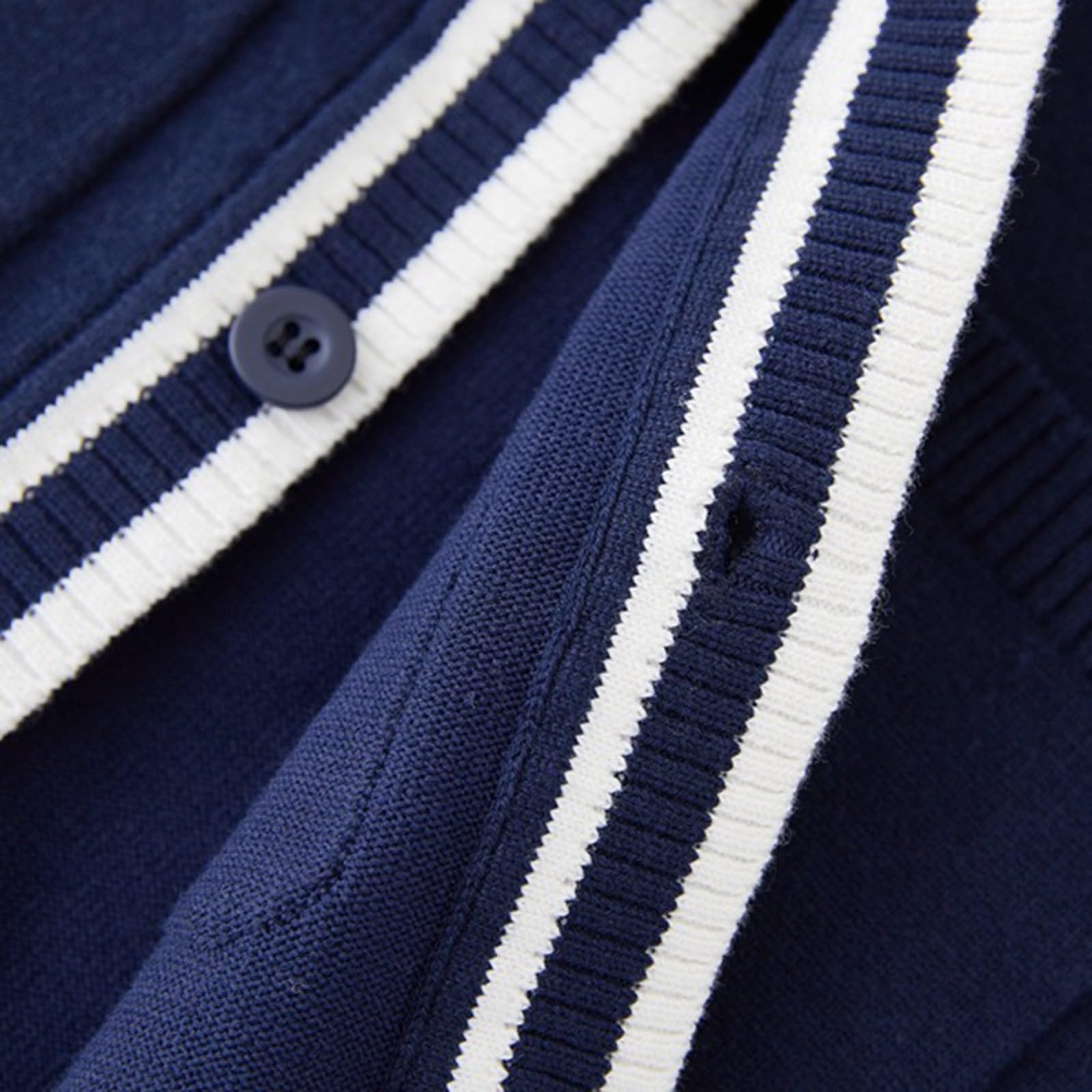 Long Sleeve Striped V-Neck Knit Cardigan