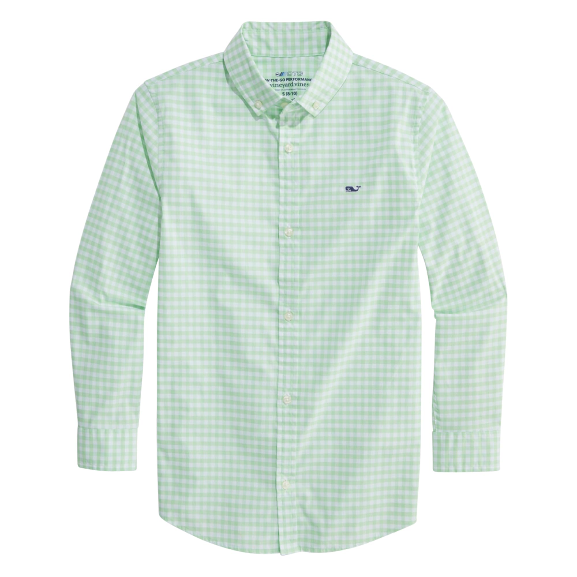 Vineyard Vines Boys' On-The-go Gingham Button-Down Shirt
