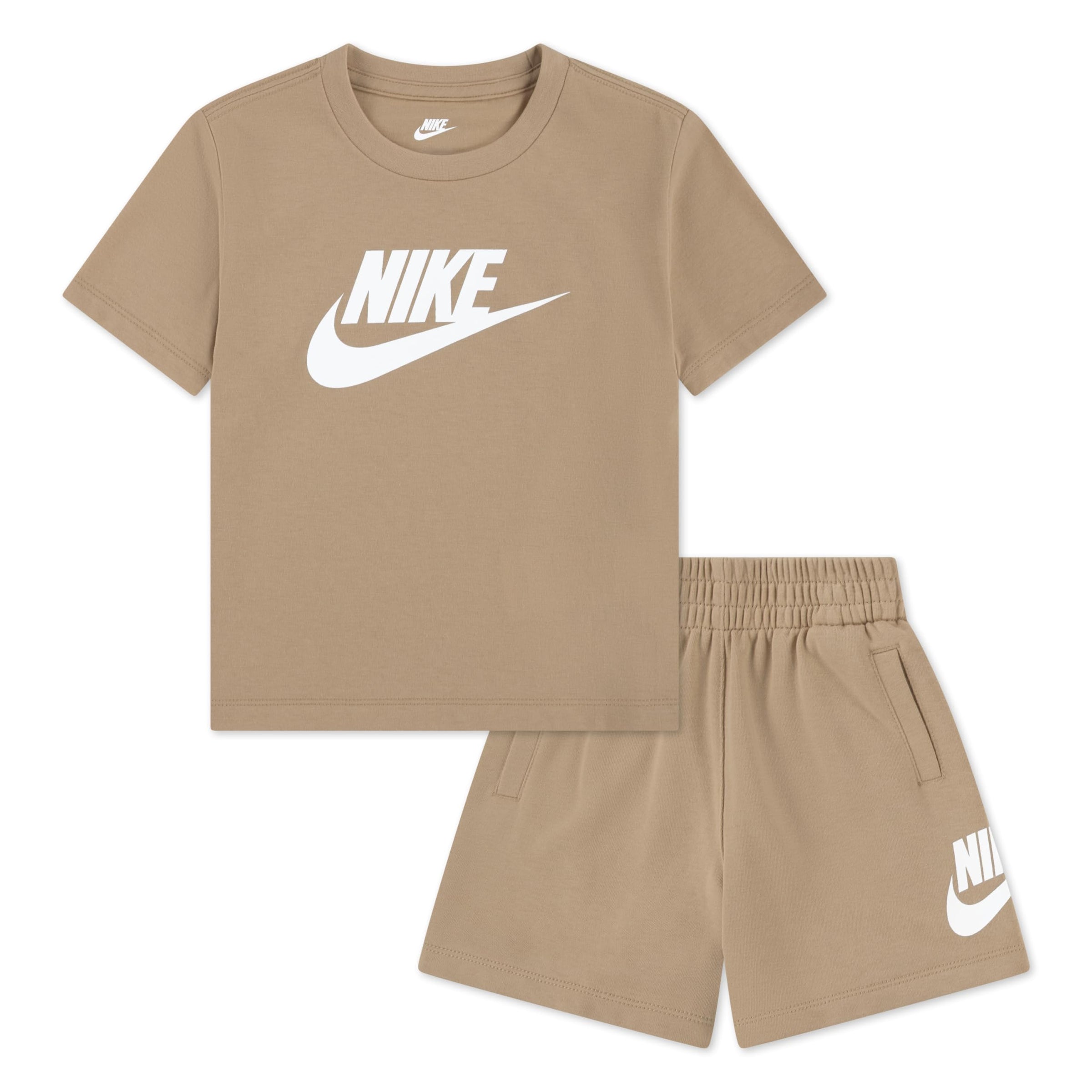 Nike Boys' Sportswear Club T-Shirt and Shorts 2-Piece Outfit Set (Large Swoosh Logo)