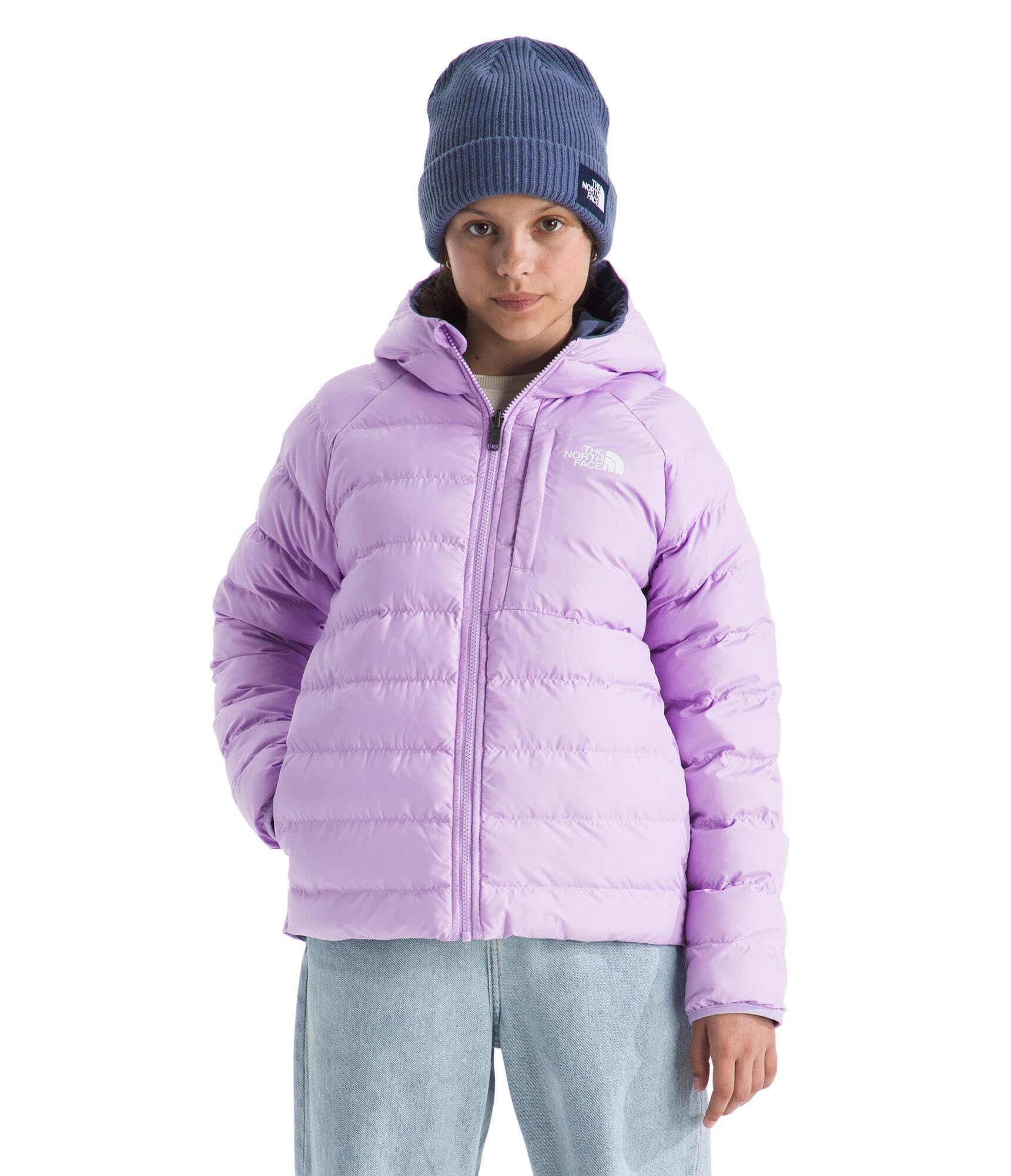 Girls Reversible Water-Repellent Hooded Winter Jacket