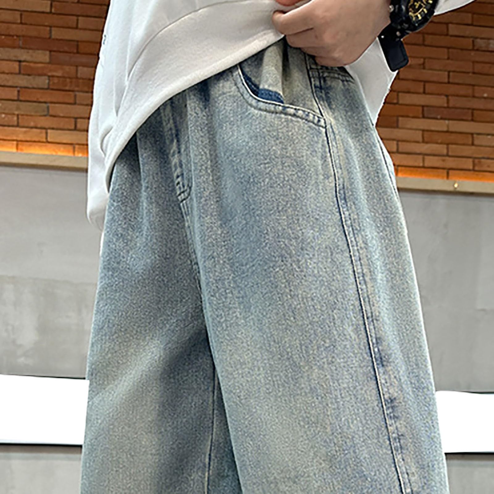 Boys Y2K Wide Leg Denim Jeans