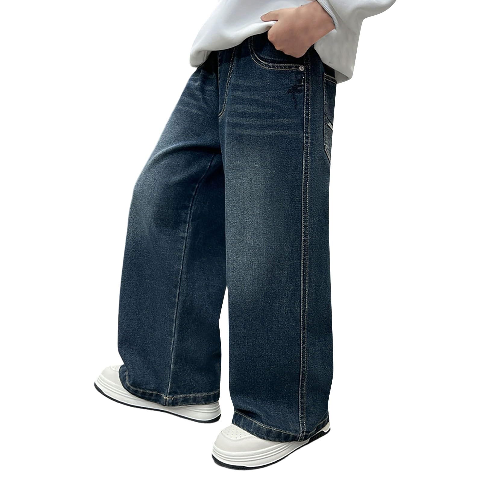 Boys Y2K Wide Leg Denim Jeans