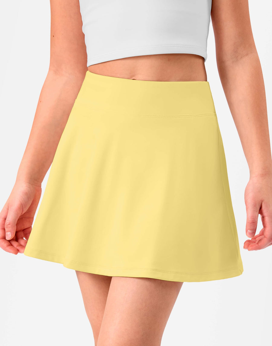 Girls Pleated 2-in-1 Tennis Skort with Pockets