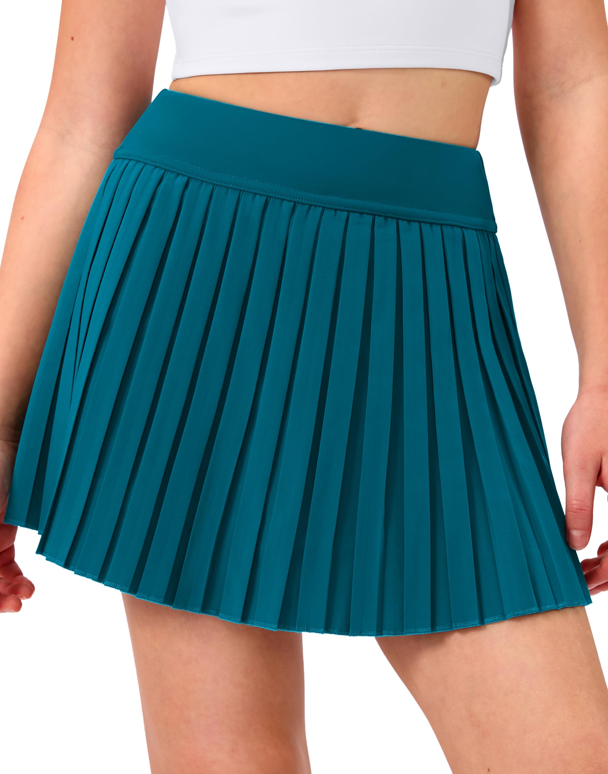 Girls Pleated Athletic Skort with Pockets