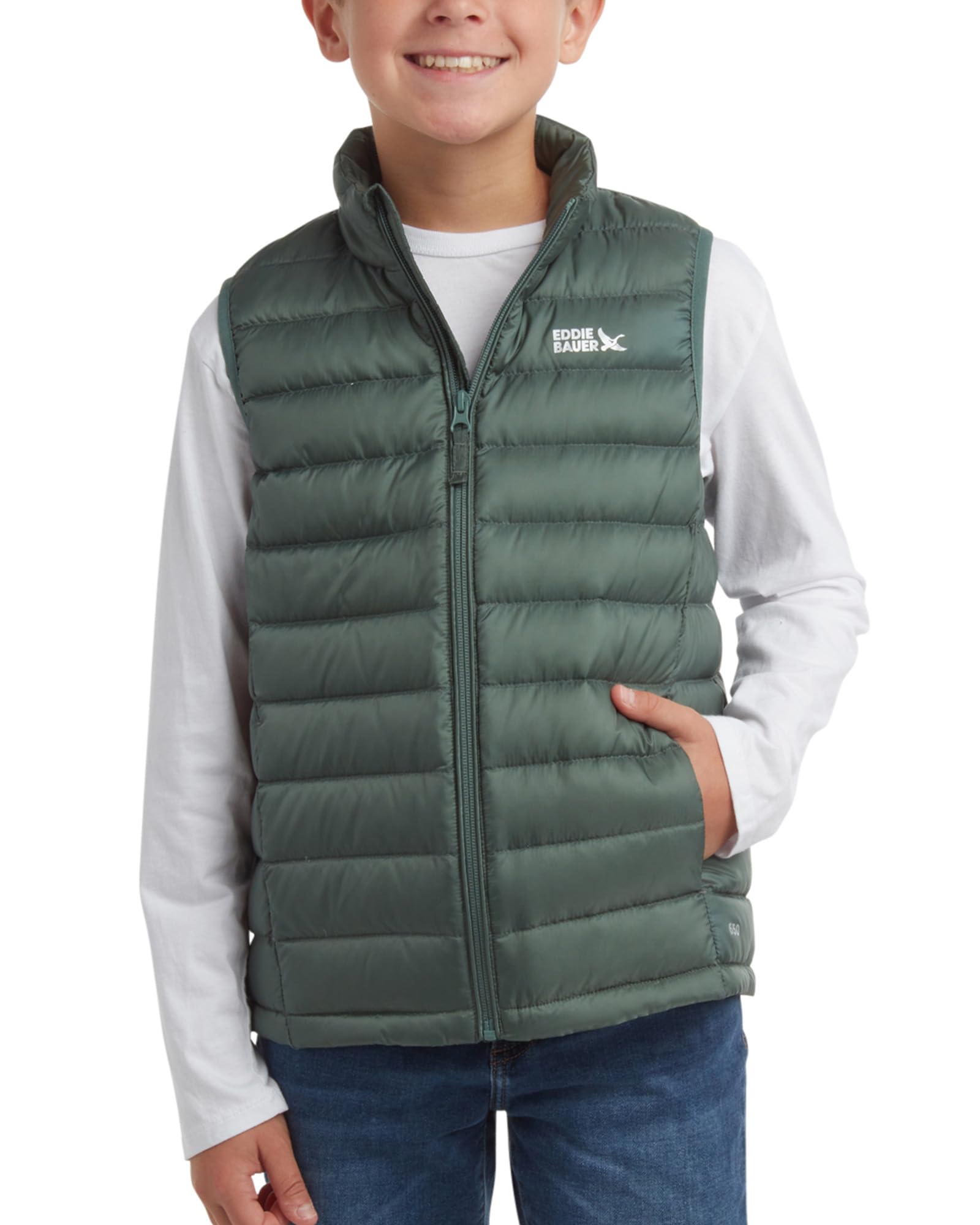 Kids Weather-Resistant Quilted Down Vest