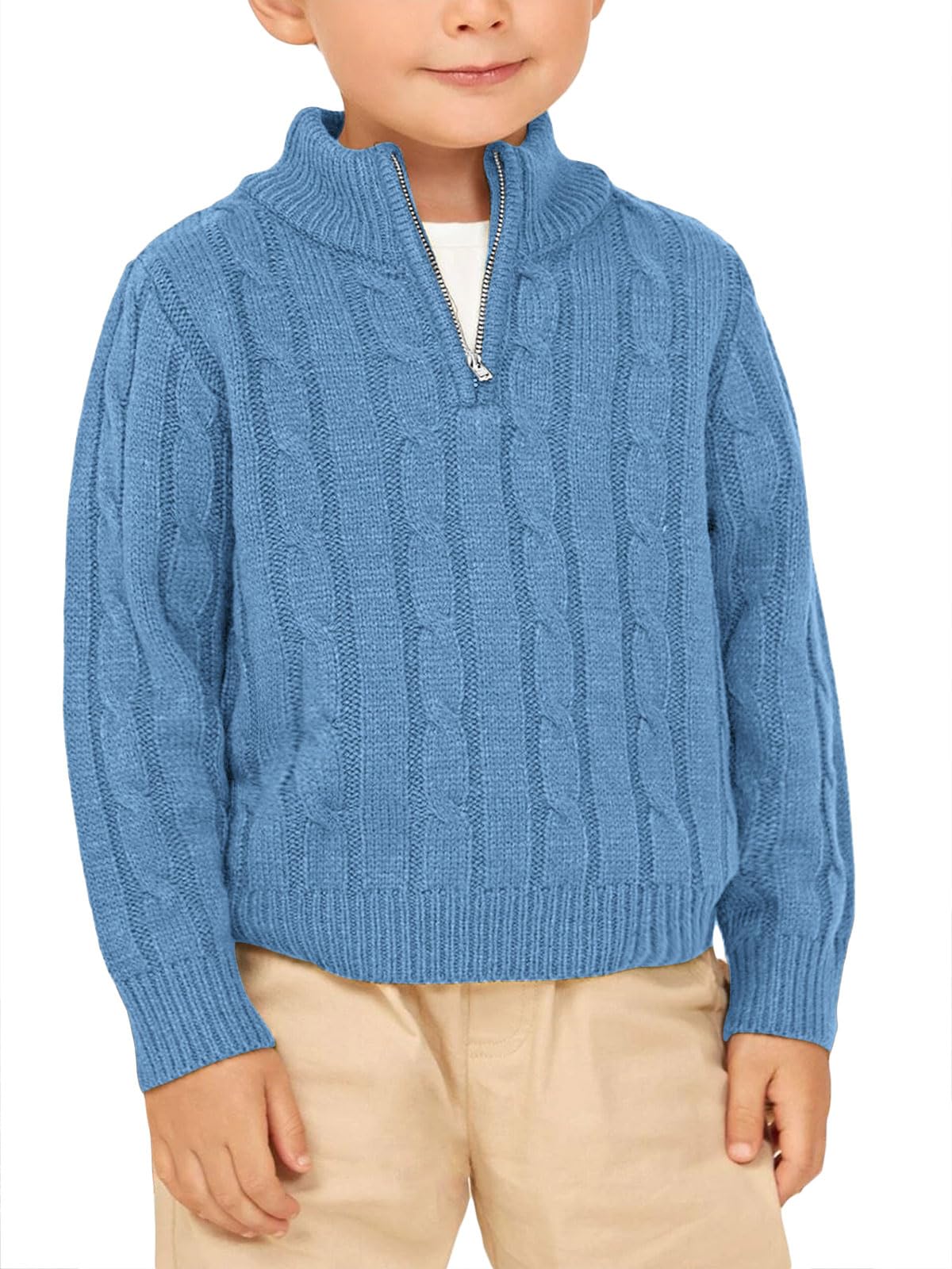 Toddler Cable Knit Quarter-Zip Sweater