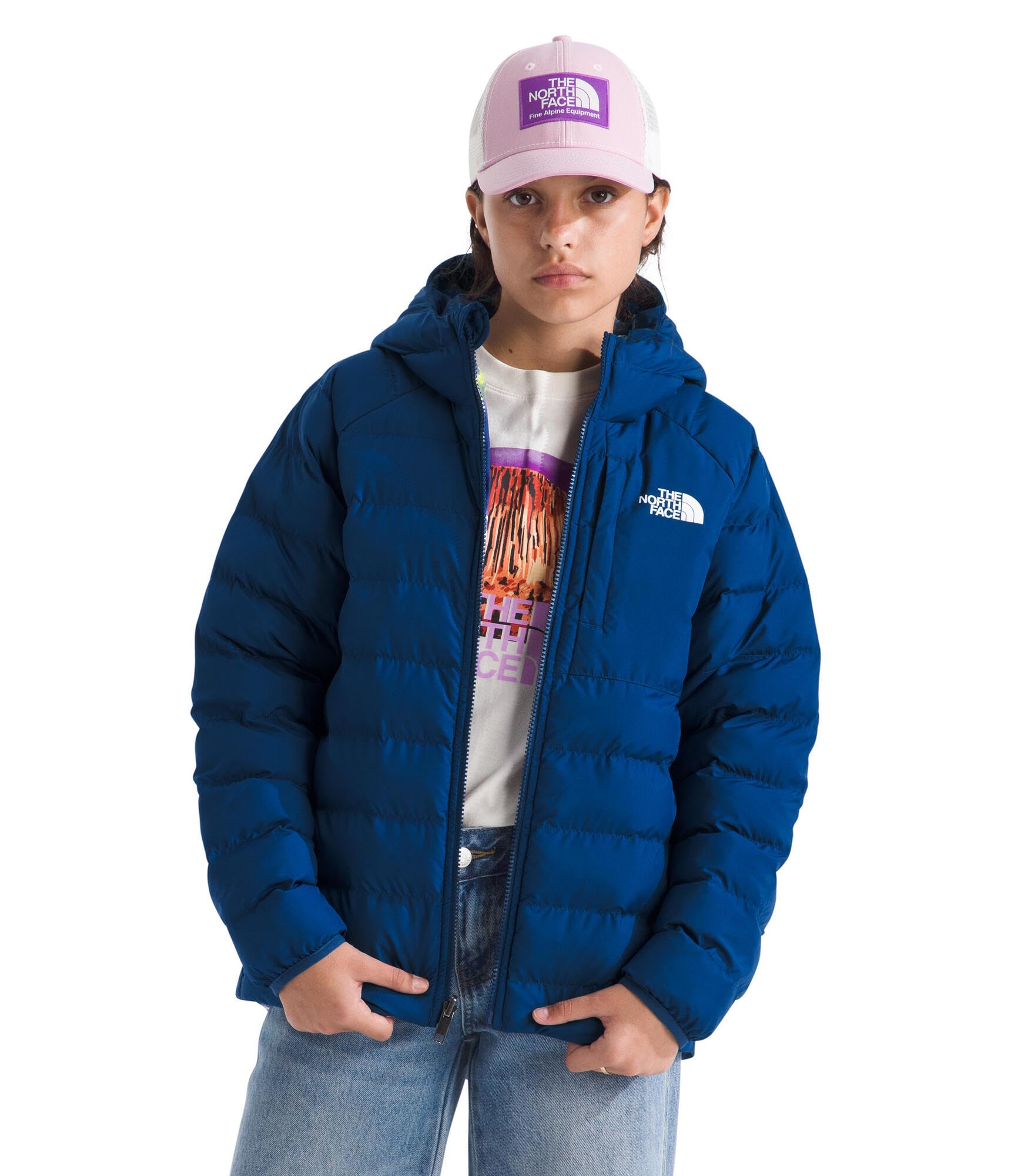 Girls Reversible Water-Repellent Hooded Winter Jacket