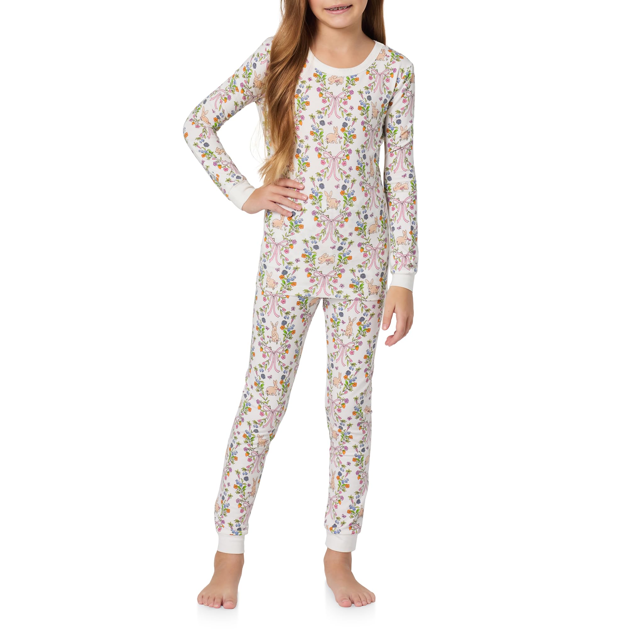 Kids Long Sleeve Stretch Jersey Pajama Set