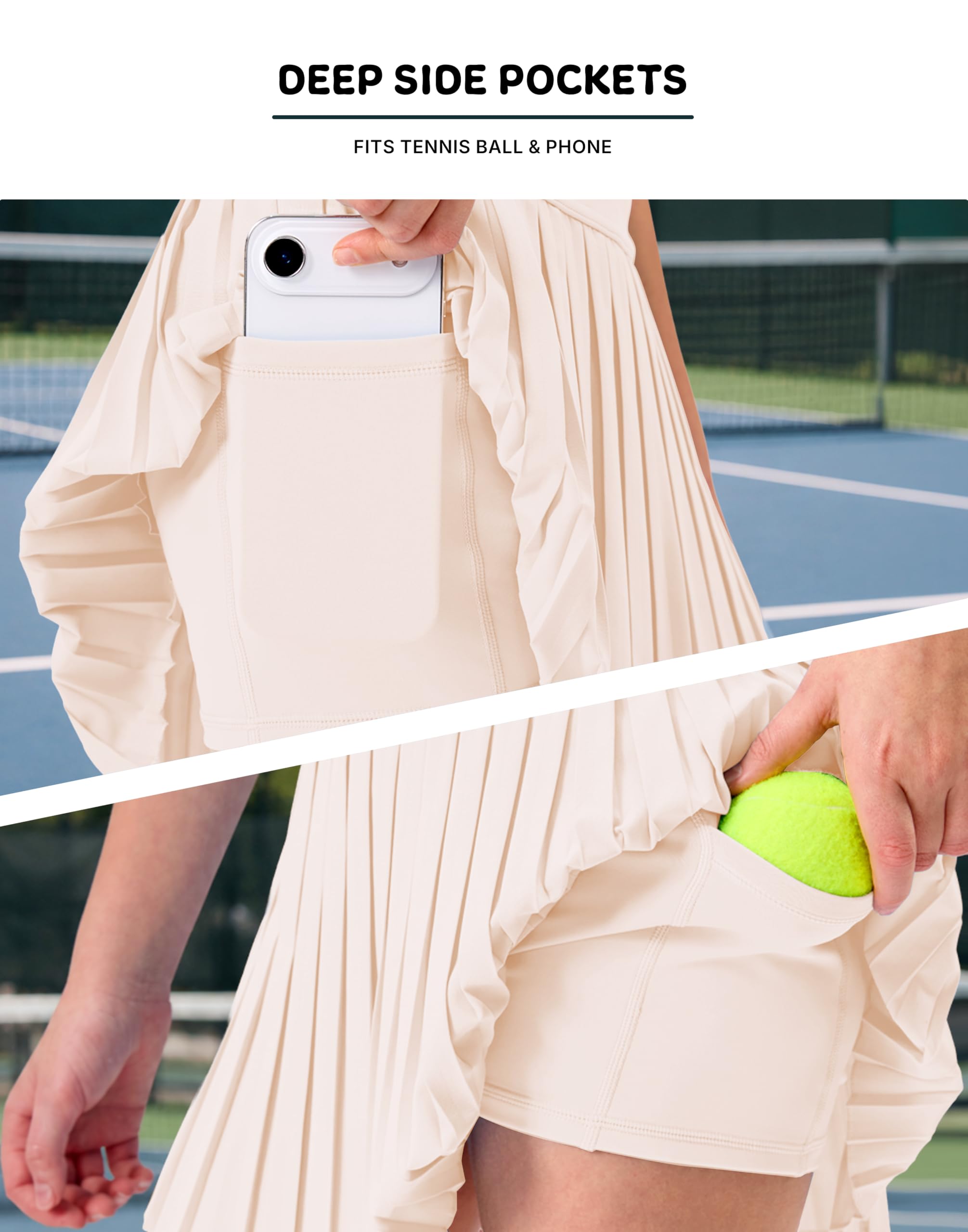 Girls Pleated Athletic Skort with Pockets