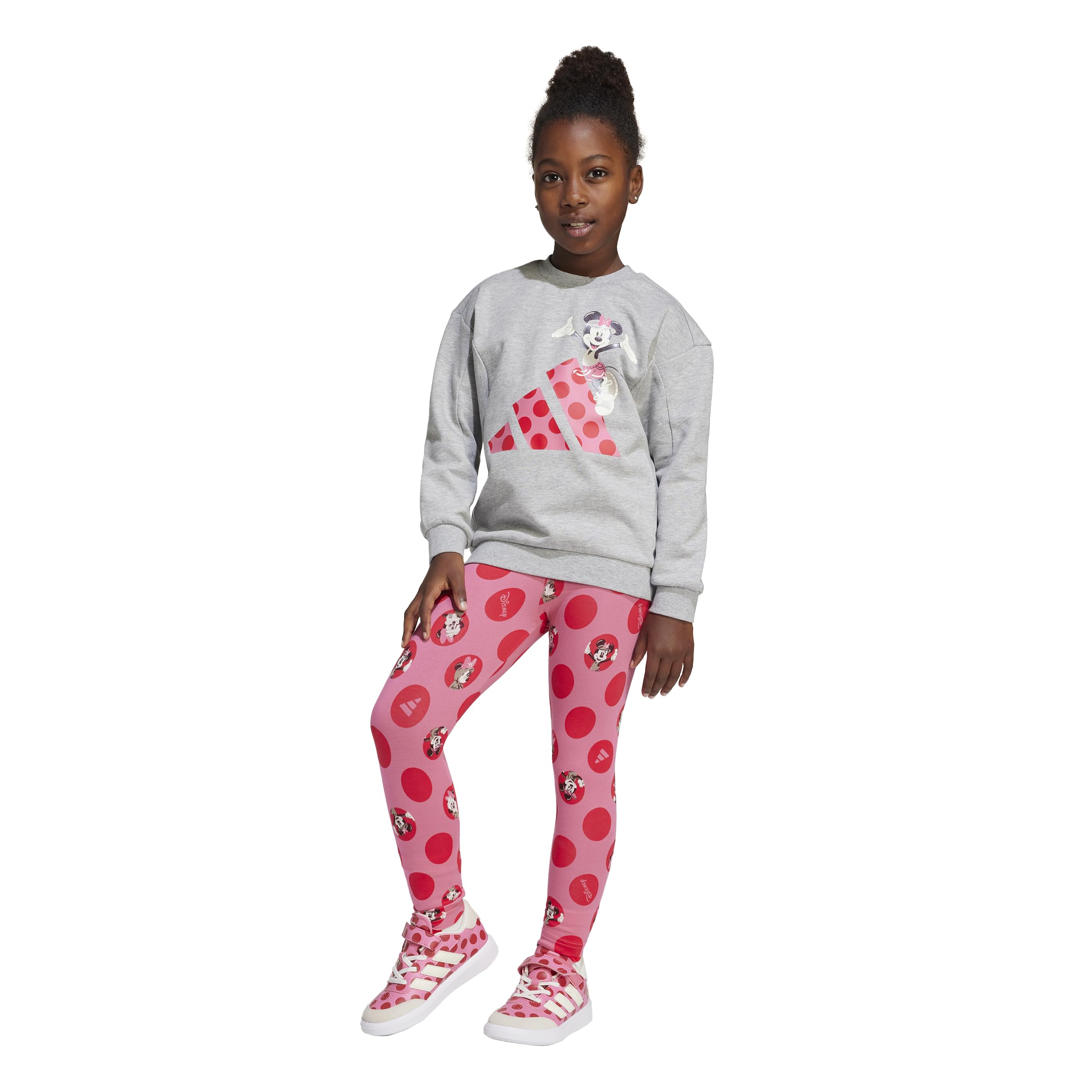 adidas Girls Disney Minnie Mouse Jogger, Light Grey Heather