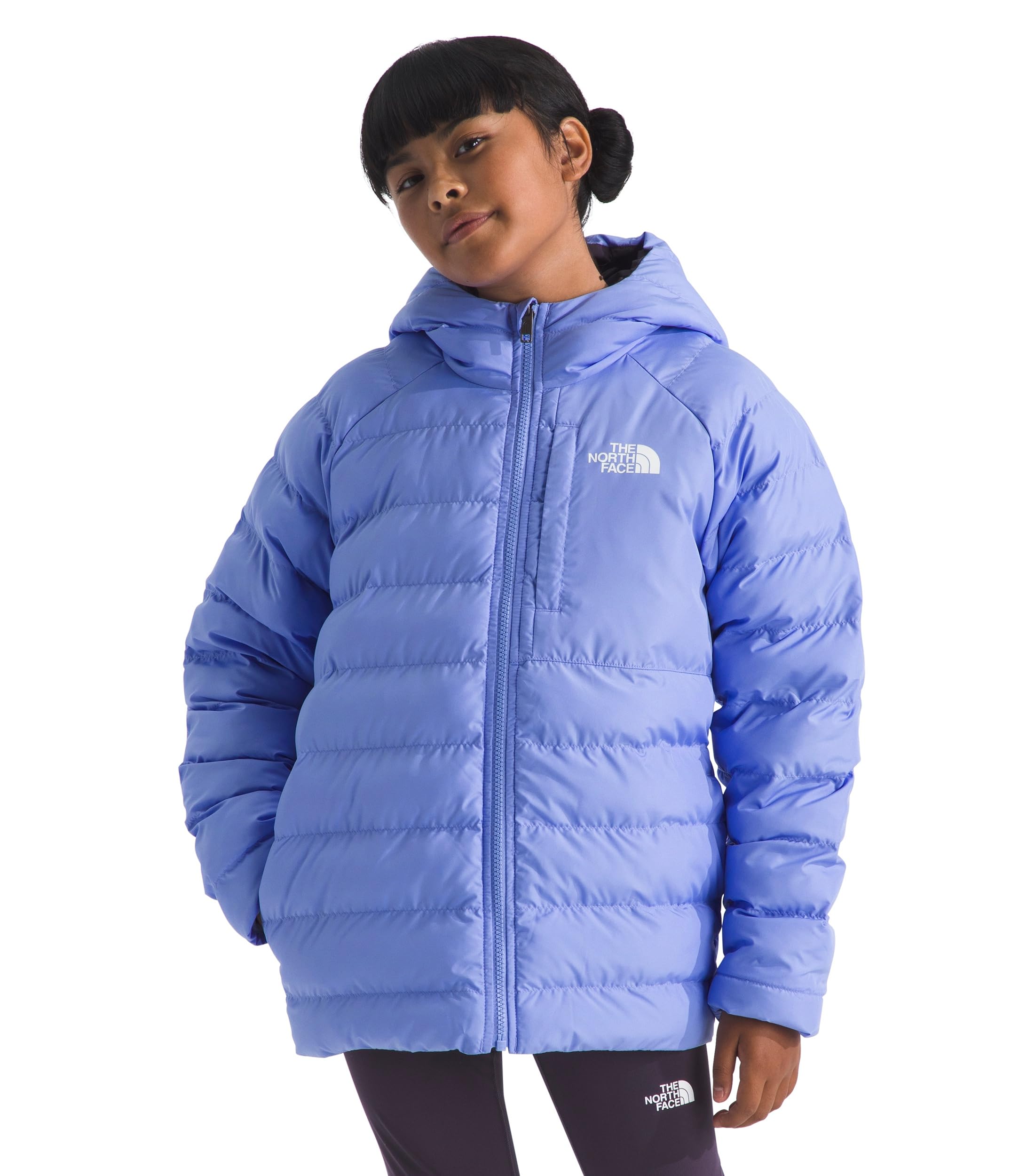 Girls Reversible Water-Repellent Hooded Winter Jacket