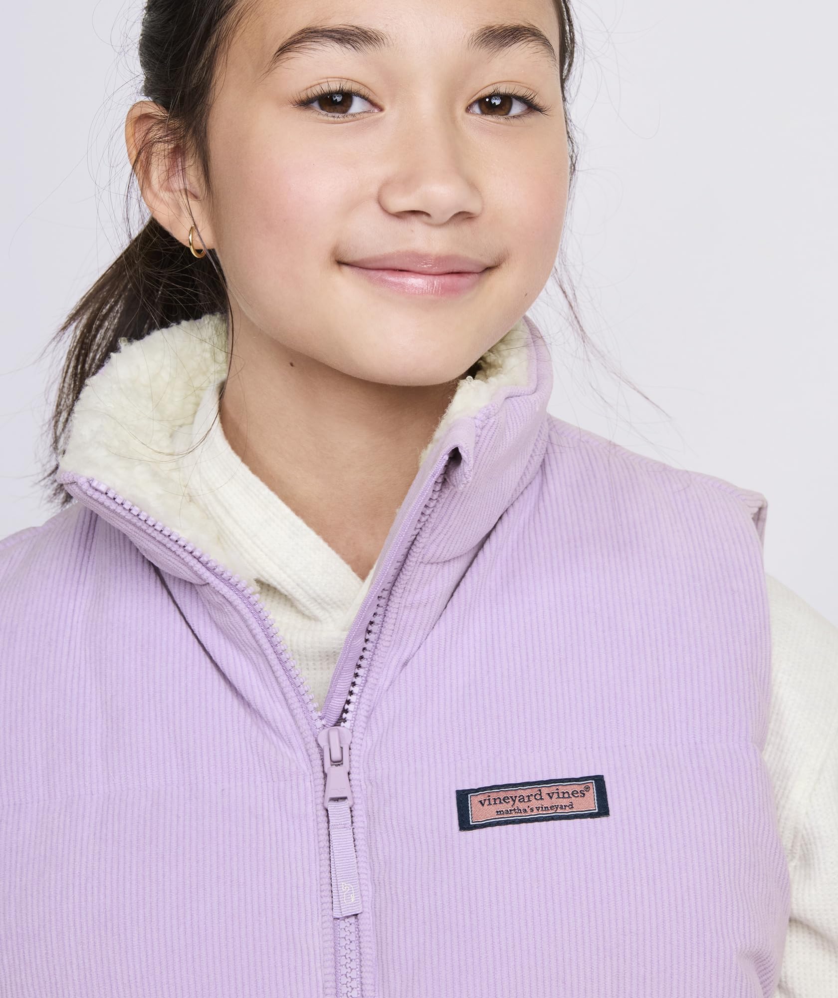 vineyard vines Girls' Girls' Corduroy Puffer Vest