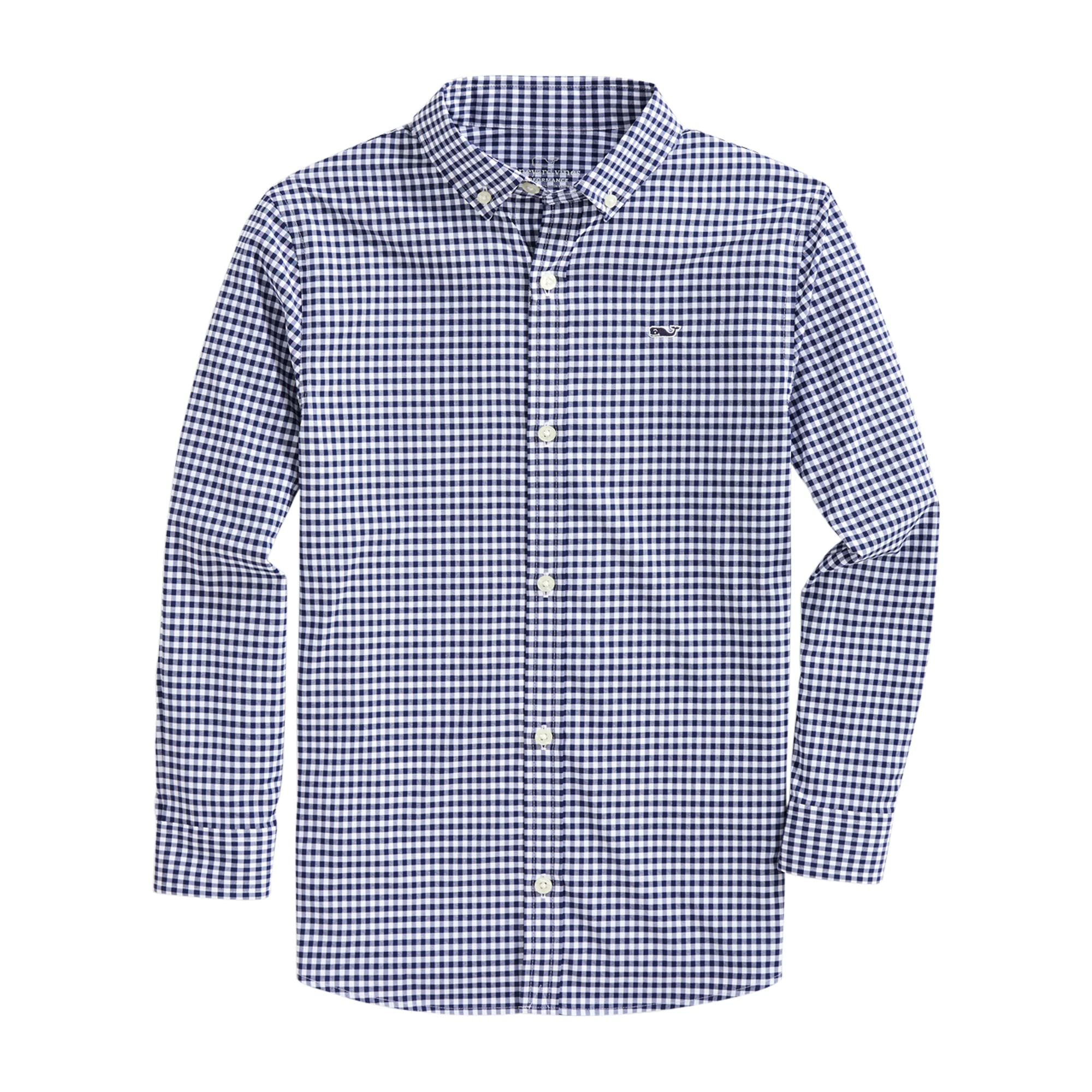 Vineyard Vines Boys' On-The-go Gingham Button-Down Shirt