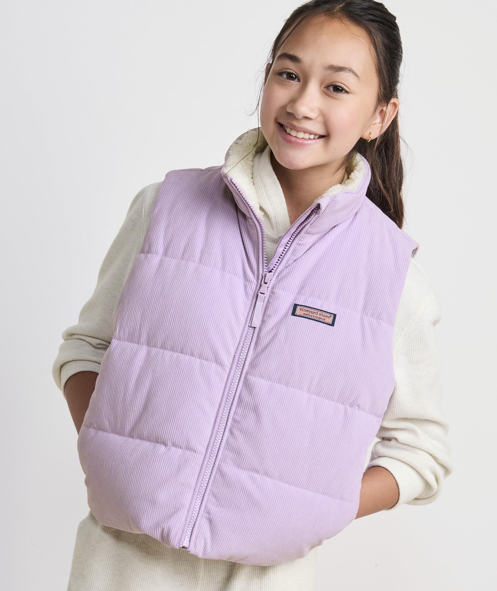 vineyard vines Girls' Girls' Corduroy Puffer Vest