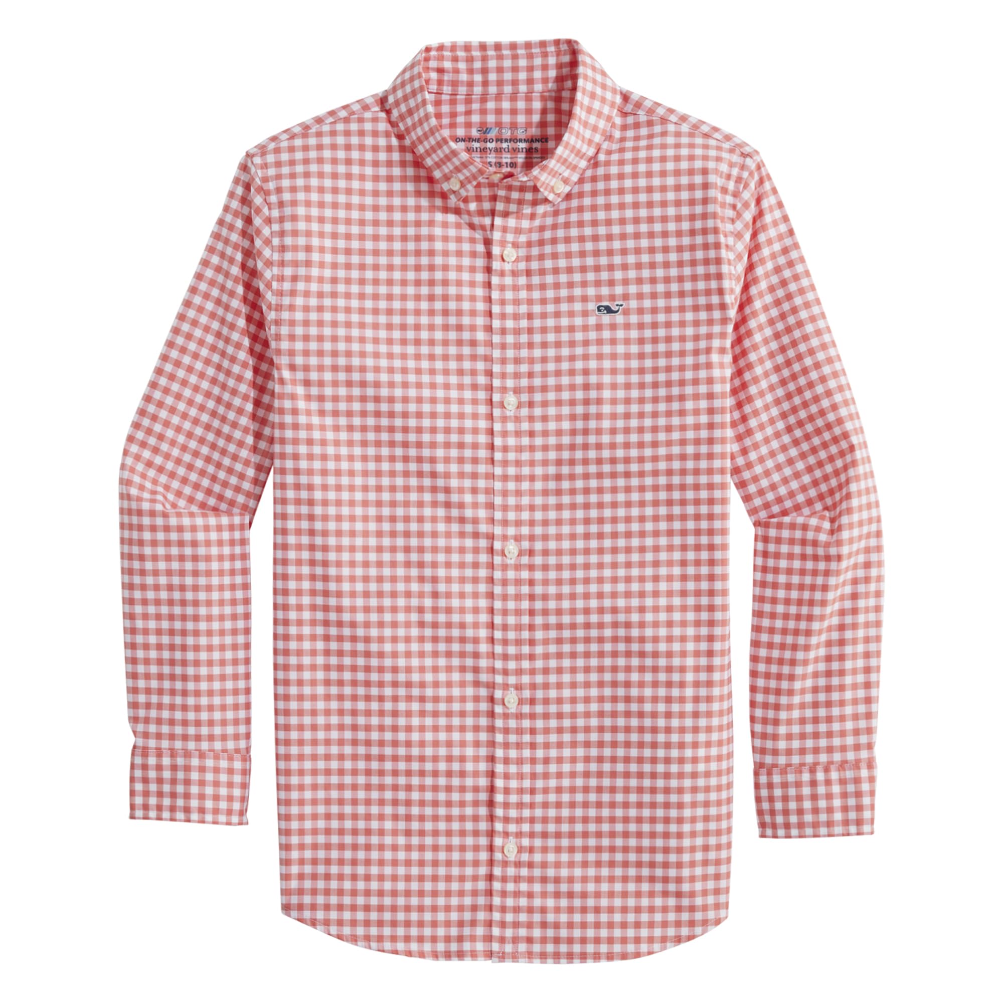 Vineyard Vines Boys' On-The-go Gingham Button-Down Shirt